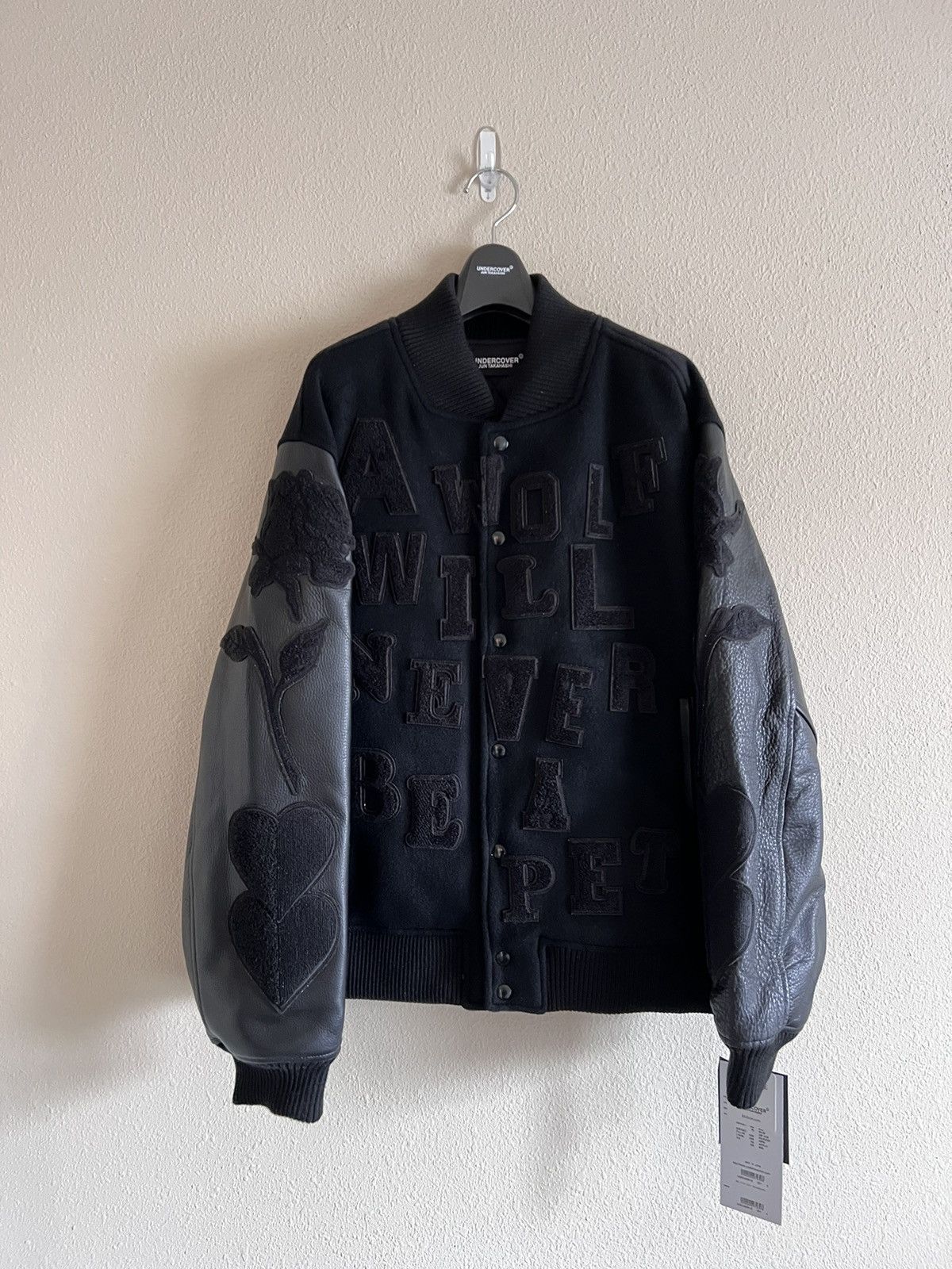 Undercover Undercover A Wolf Will Never Be A Pet Varsity Jacket Black Size US XL / EU 56 / 4 - 2 Thumbnail