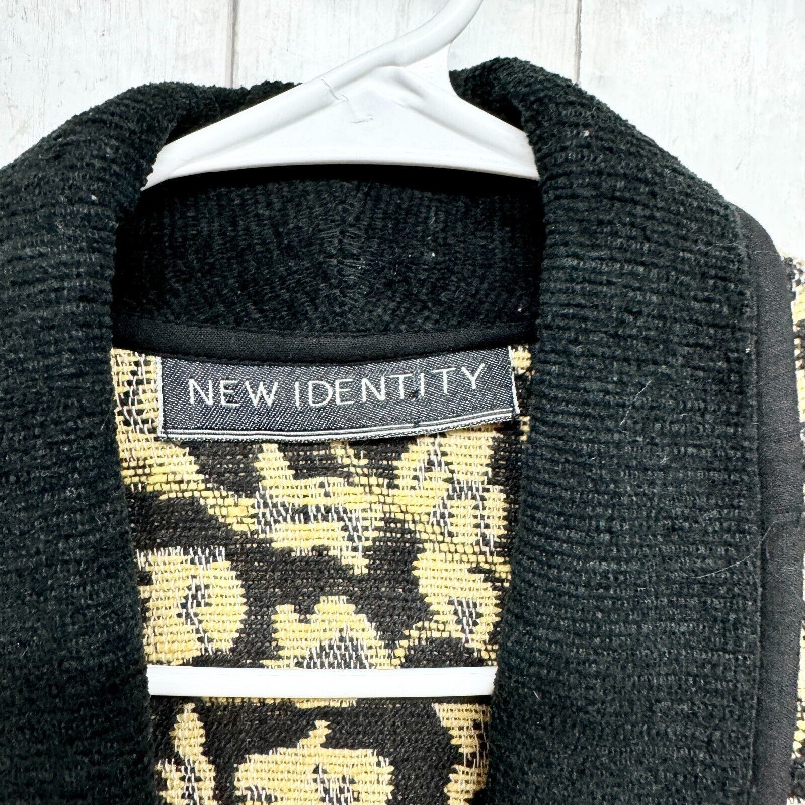Vintage Vintage New Identity Jacket L Yellow Black Tapestry Pockets Size L / US 10 / IT 46 - 2 Thumbnail