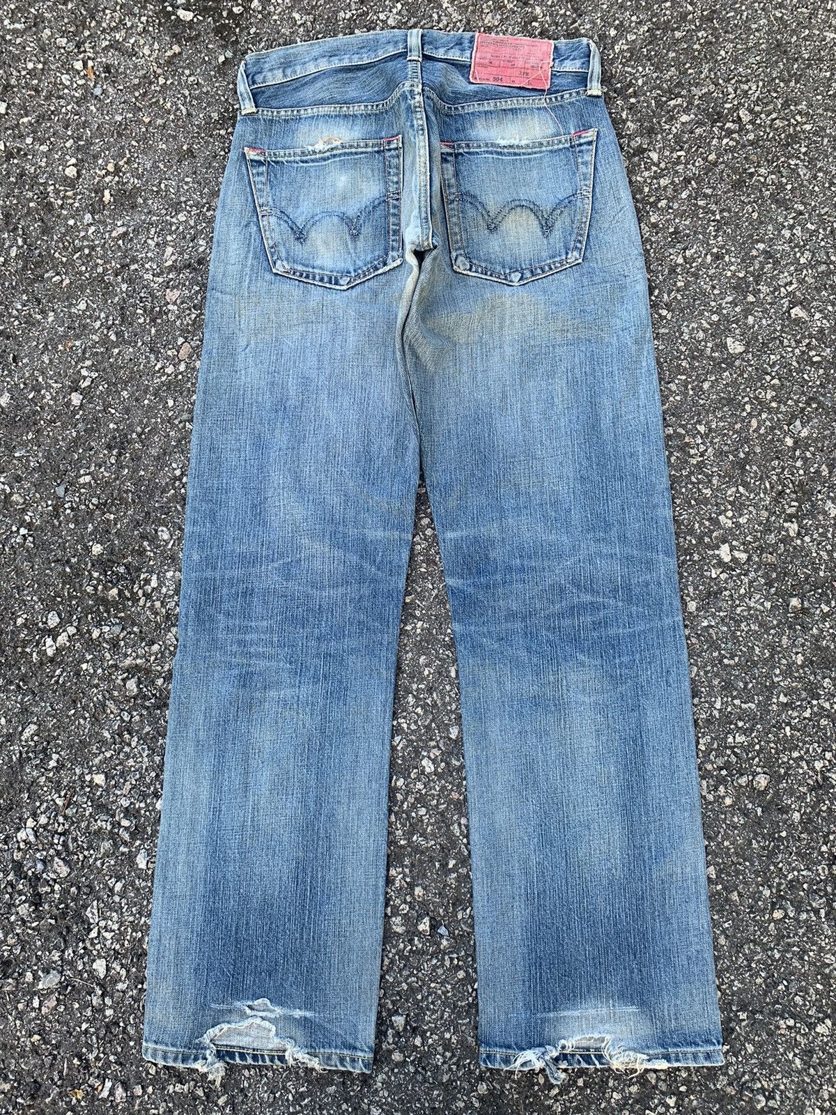 Kapital VINTAGE EDWIN 504 JAPANESE FADED & RUSTY DISTRESSED DENIM Size US 32 / EU 48 - 3 Thumbnail