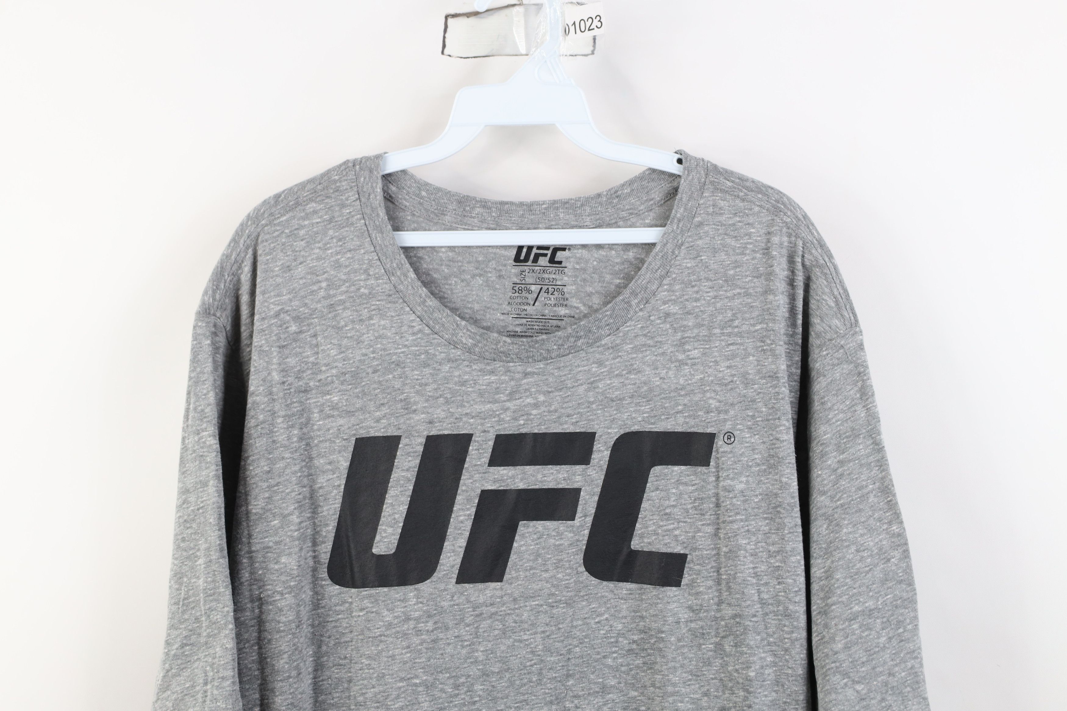 Vintage Y2K UFC Spell MMA Fighting Jersey Knit T-Shirt Heather Gray Size US XXL / EU 58 / 5 - 2 Thumbnail