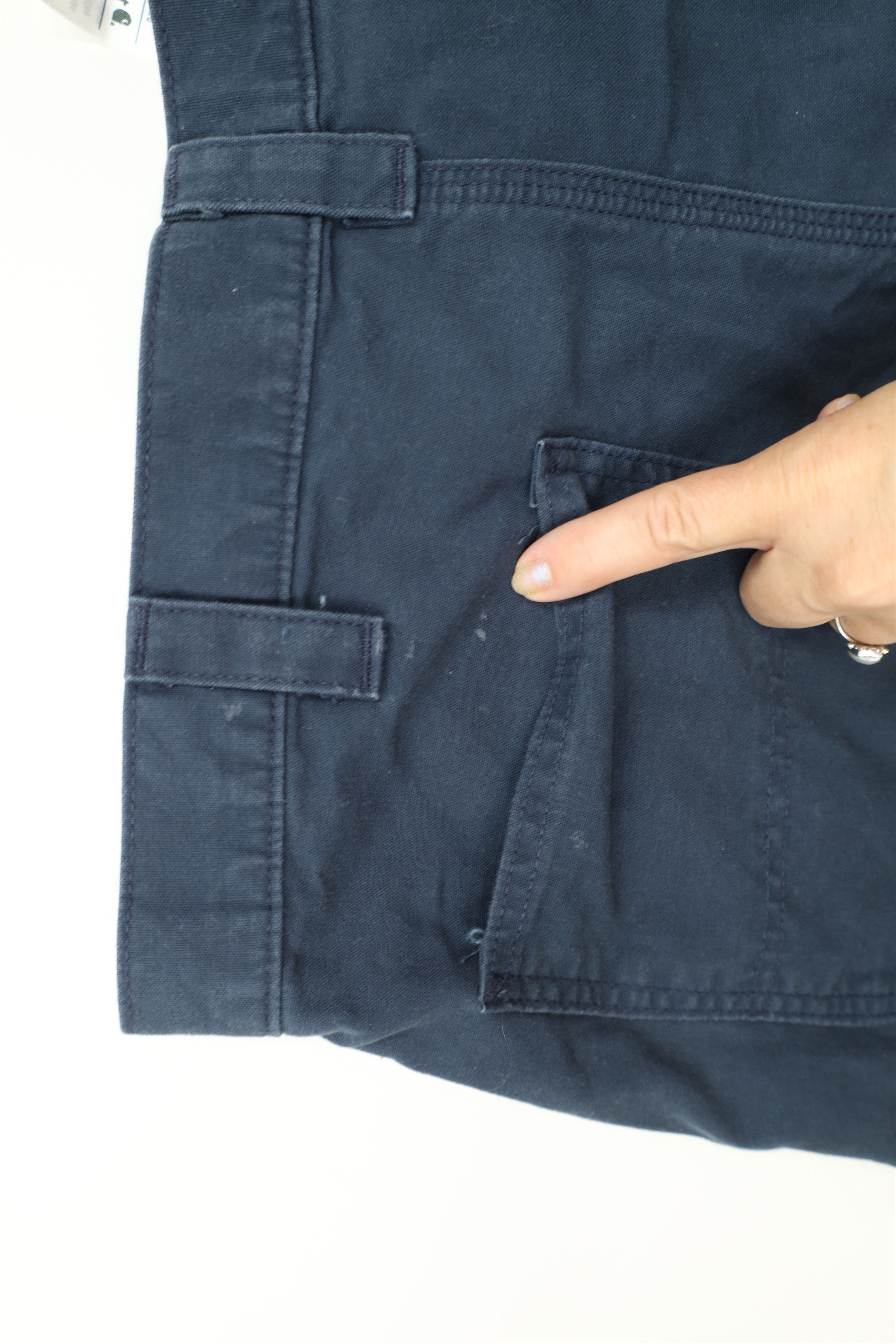 Carhartt Vintage Y2K Carhartt Spell Canvas Dungaree Shorts Navy Blue Size US 40 / EU 56 - 13 Thumbnail