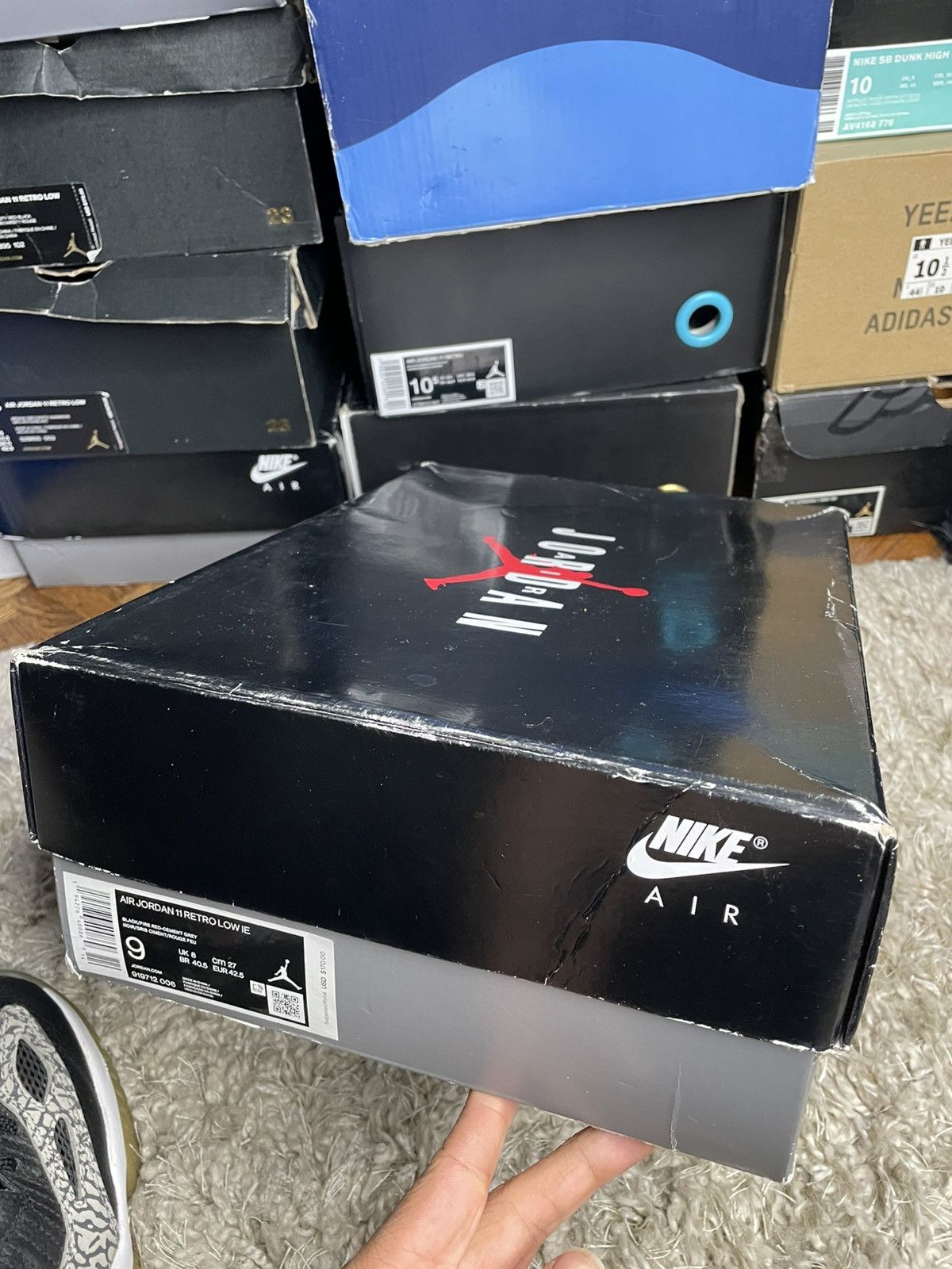 Jordan Brand Jordan 11 Low IE Black Cement Size US 9 / EU 42 - 11 Thumbnail