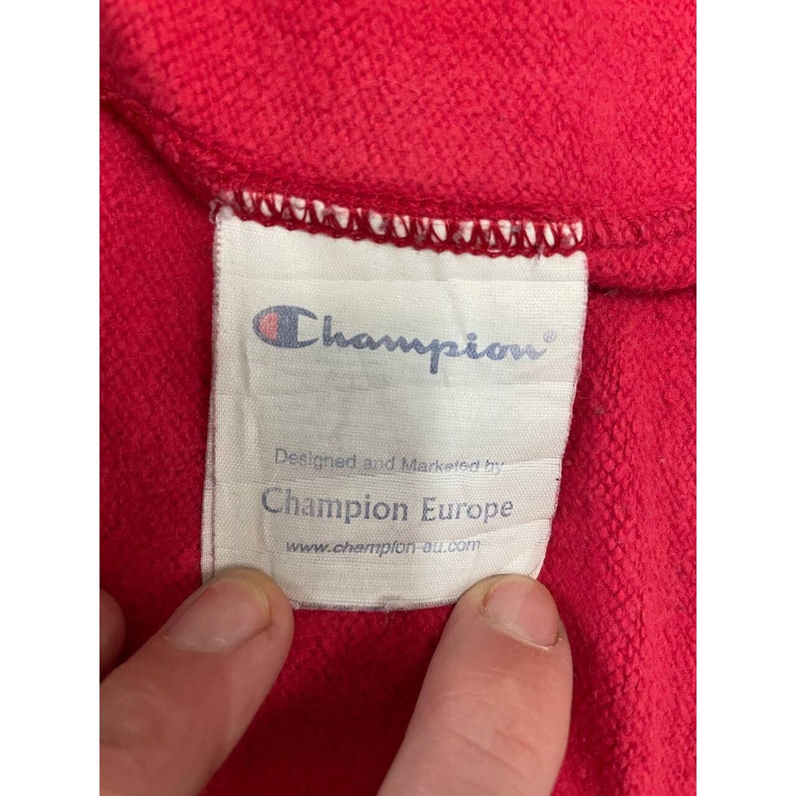 Champion Vintage Champion Red Full Zip Hoodie with Gray Hood M Size US M / EU 48-50 / 2 - 9 Thumbnail