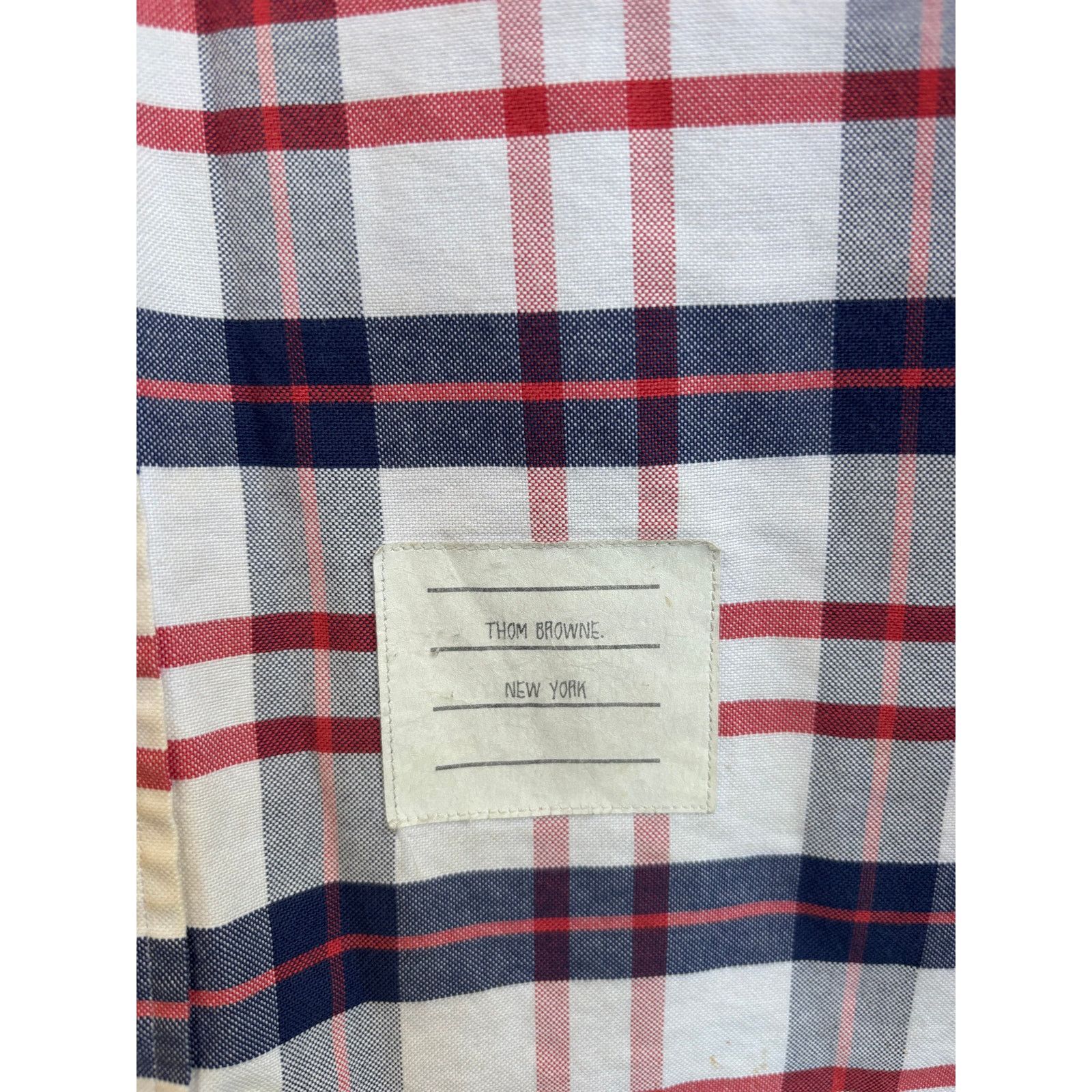 Thom Browne Thom Browne Plaid Button-Down Shirt Red/Blue Size 5 XXL Size US XXL / EU 58 / 5 - 3 Thumbnail