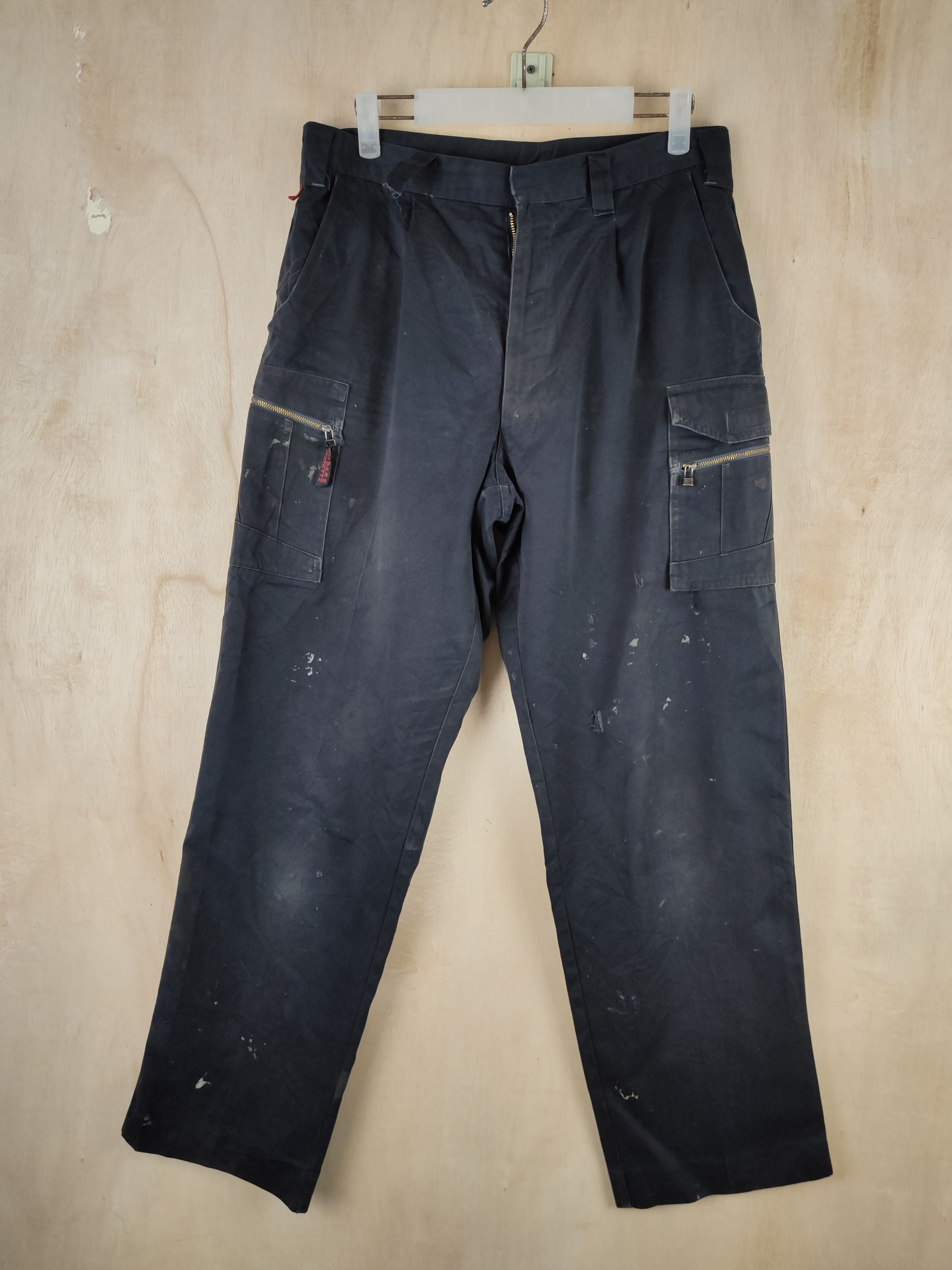Japanese Brand Andare Schietti Black Multipocket Cargo Pants #S2544 Size US 32 / EU 48 - 1 Thumbnail