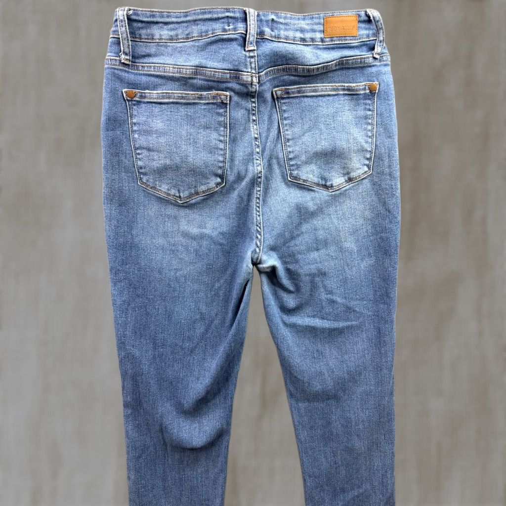 Vintage Judy Blue Skinny Jeans Women Blue High Rise Stretch Denim 29x27 Size 29" - 1 Thumbnail
