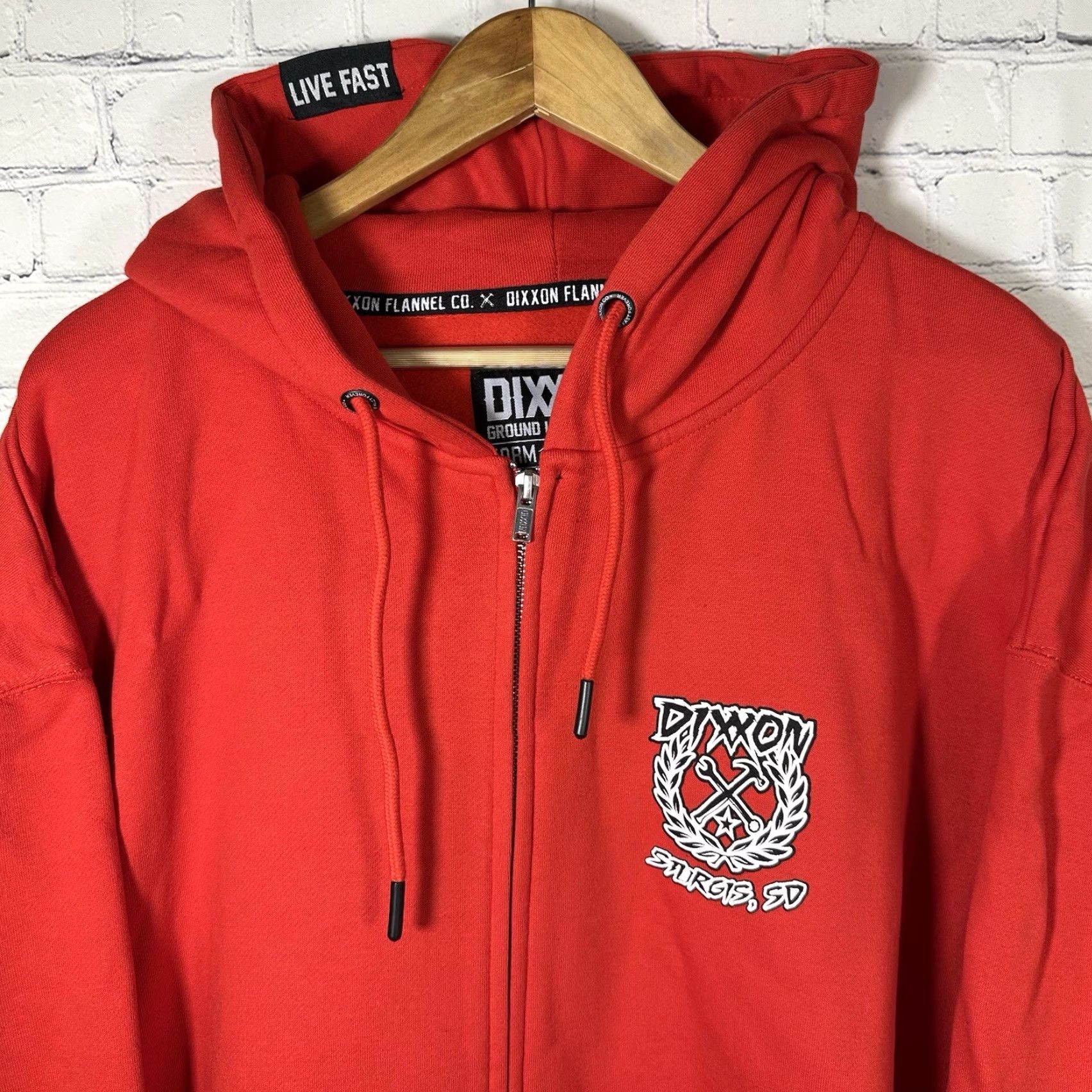 Vintage Dixxon Flannel Co x Sturgis Biker Men's 3XL Red Fleece Lined Full Zip Hoodie NEW Size US XXL / EU 58 / 5 - 2 Thumbnail
