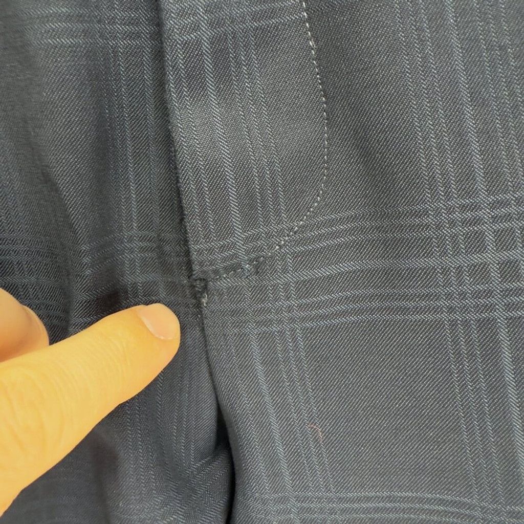 Philippe Dubuc PHILIPPE DUBUC Plaid Dark Gray Blazer Pants Suit Size 38R Size 38R - 4 Thumbnail