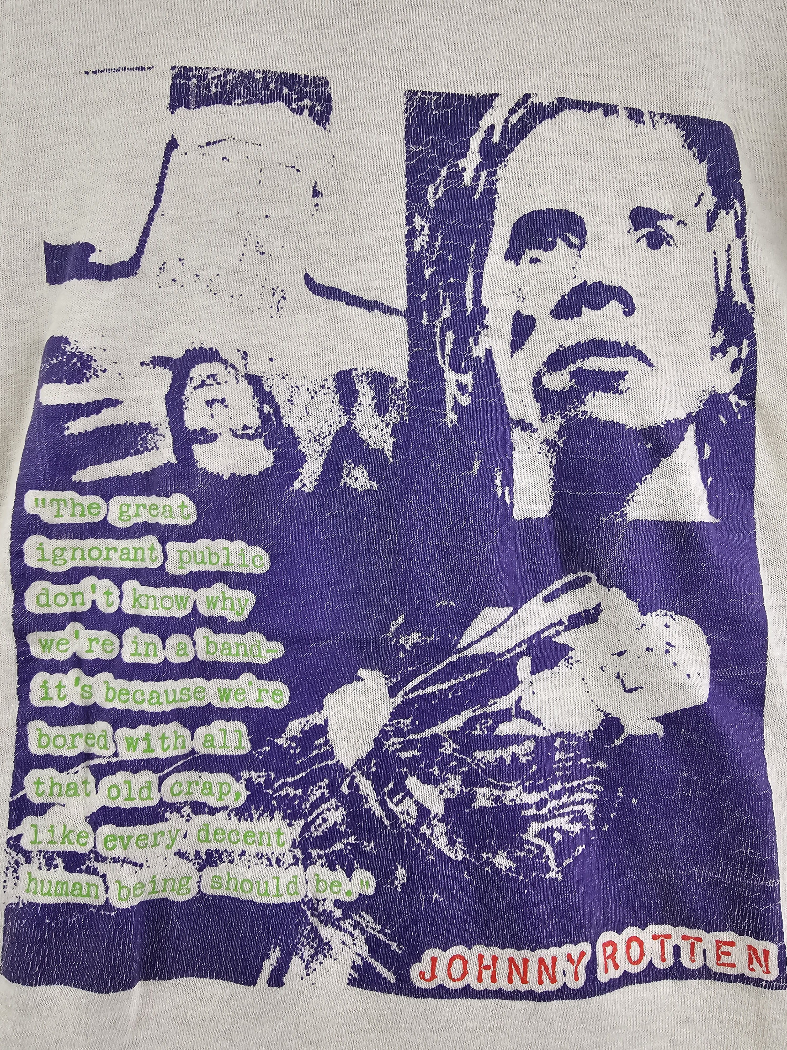 Band Tees × Vintage 80s Sex Pistols Johnny Rotten Punk Shirt M 19.5" 28" Size US M / EU 48-50 / 2 - 3 Thumbnail