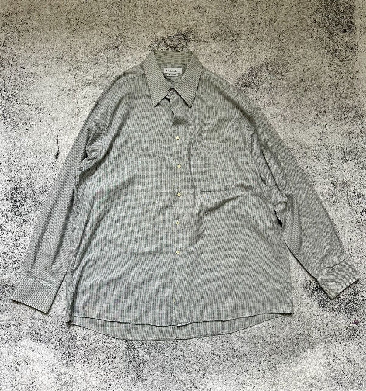 Dior Christian Dior Shirt Button Ups Gray Logo Size US XL / EU 56 / 4 - 1 Thumbnail