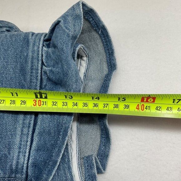 Sezane NWT Sezane denim FAYE JACKET vest Light Blue SZL bust39 Size L / US 10 / IT 46 - 5 Thumbnail