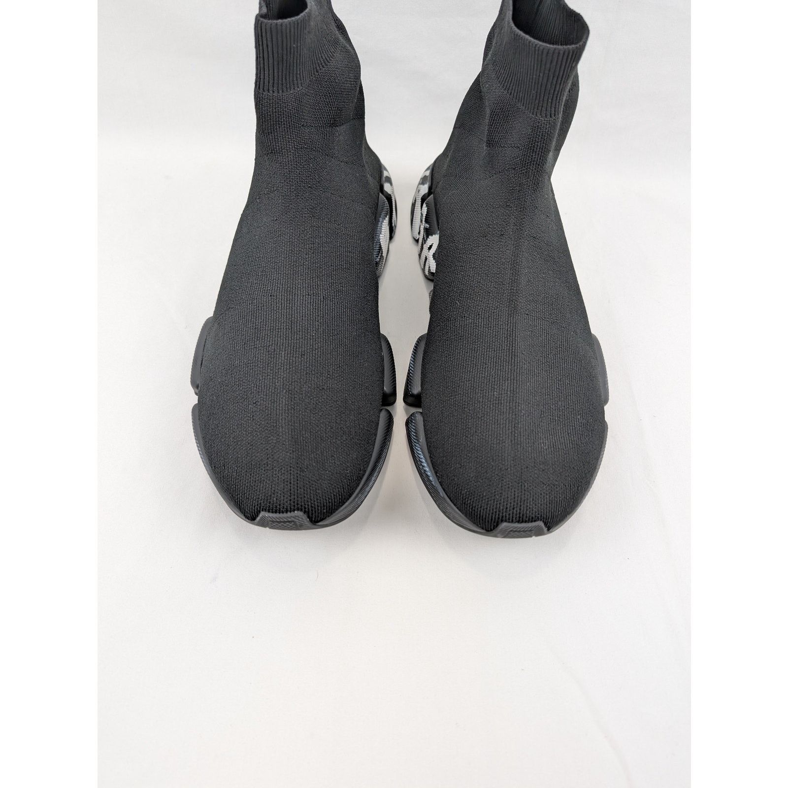 Balenciaga o1rshd1 Speed 2.0 Graffiti Sneakers in Black/White Size US 13 / EU 46 - 13 Thumbnail