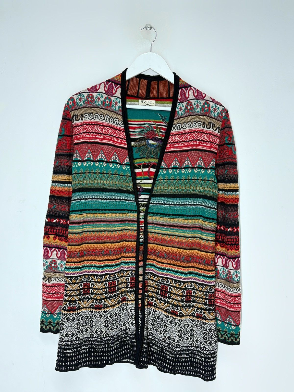 Other Ivko Floral Embroidery Avant Garde Luxury Cardigan Sweater Size S / US 4 / IT 40 - 2 Thumbnail