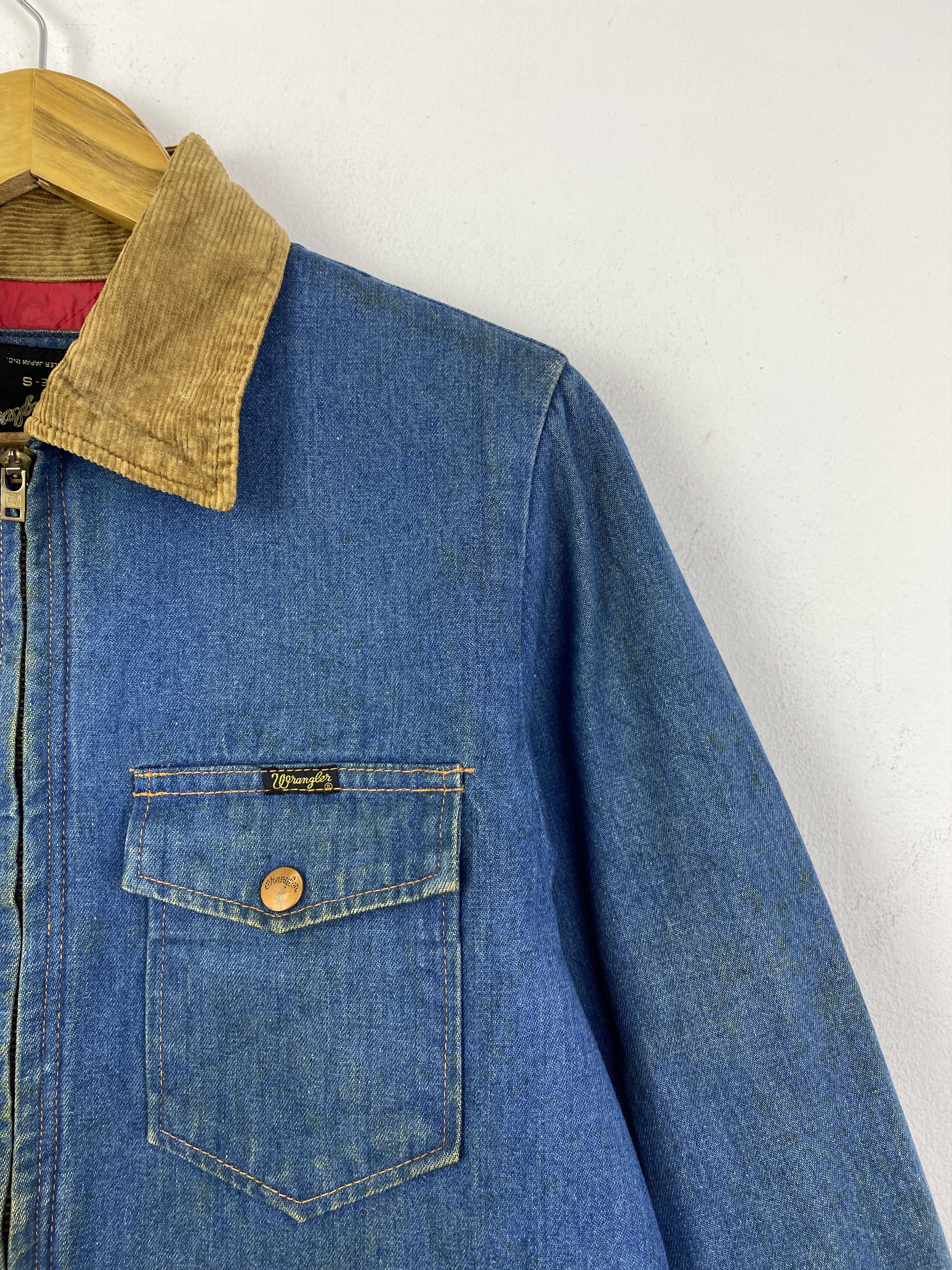 Wrangler Wrangler Corduroy Collar Zip-Front Denim Work Jacket JA0233 Size US S / EU 44-46 / 1 - 10 Thumbnail