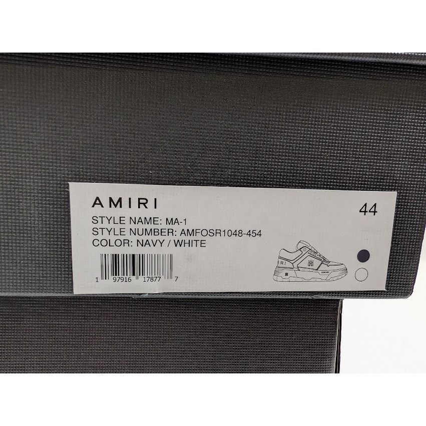 Amiri o1rshd1 Q:3 / MA-1 Low-Top Sneakers in Navy / White Size US 11 / EU 44 - 24 Thumbnail