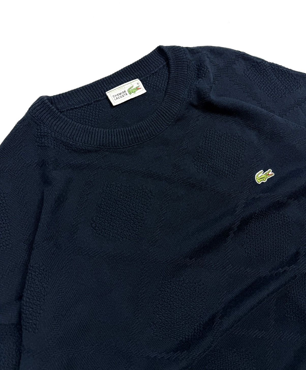 Lacoste 80s Lacoste Vintage Knit Sweater Navy Men’s 6 France Retro Size US L / EU 52-54 / 3 - 10 Thumbnail