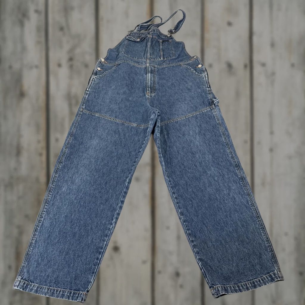 Calvin Klein VINTAGE Calvin Klein Jeans Overalls Mens XL Blue Denim Bib Carpenter Pants 90s Size US 36 / EU 52 - 1 Thumbnail