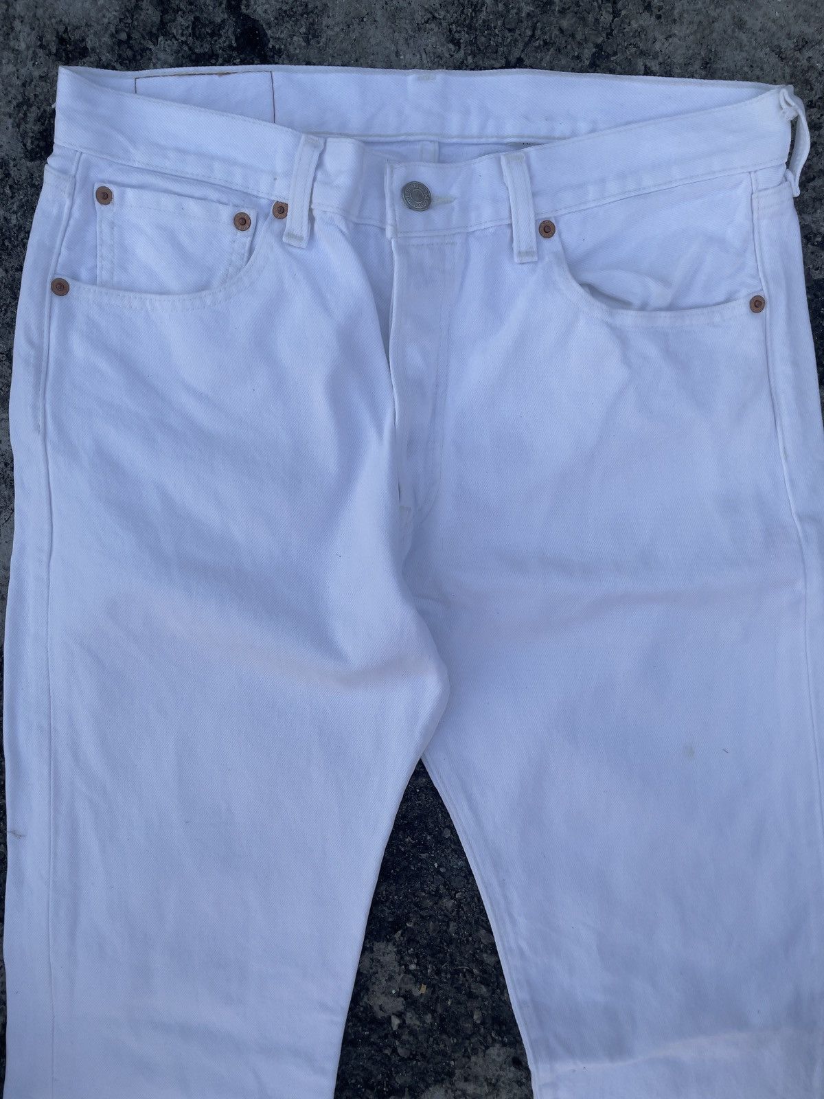 Levi's Vintage Levi's 501 Off White 32x34 Made In Mexico Size US 33 - 4 Thumbnail