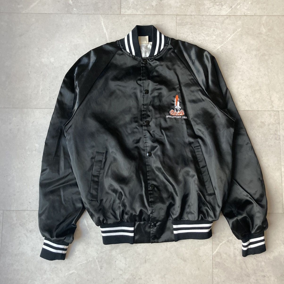 Vintage vintage spaceport usa new mexico bomber varsity nylon jacket Size US M / EU 48-50 / 2 - 3 Thumbnail