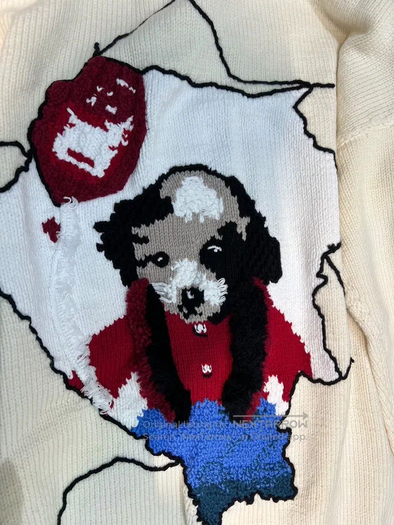 Loewe Loewe Dog Pattern Wool Knit Sweater Size S / US 4 / IT 40 - 3 Thumbnail