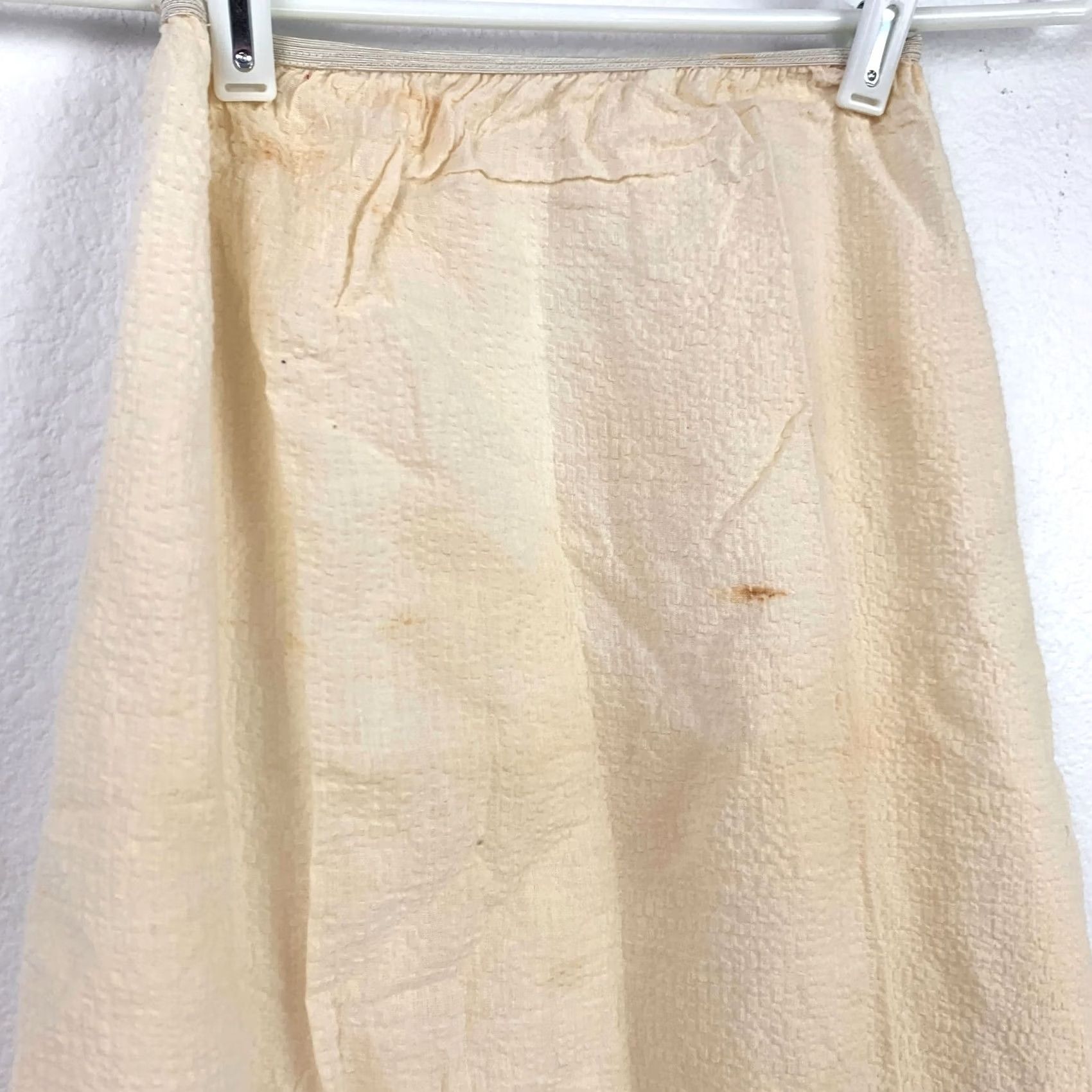 Vintage VINTAGE Sliperfection Slip Main Selling Point White Lace Half Slip M Cotton Seersucker Nylon Tricot 1960s Womens Size ONE SIZE - 2 Thumbnail