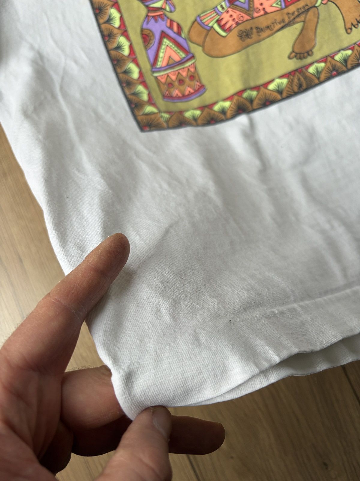 Vintage Bali Primitive Design Ethno Single Stitch Vintage T-shirt Size US XL / EU 56 / 4 - 15 Thumbnail