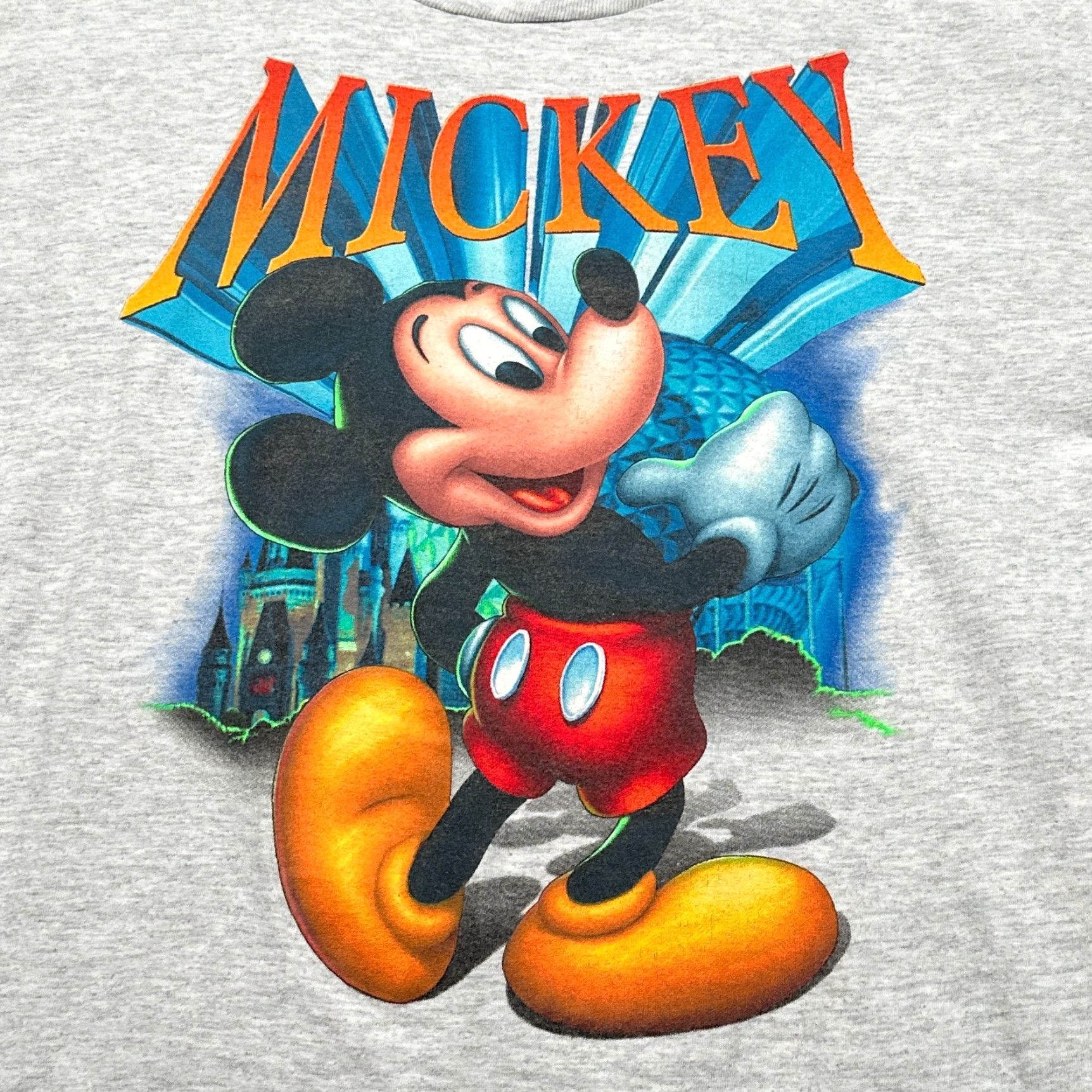 Disney VINTAGE Disney Mickey Mouse Shirt Mens Large Cartoon Tee 90s Theme Parks Gray Cotton Size US L / EU 52-54 / 3 - 2 Thumbnail