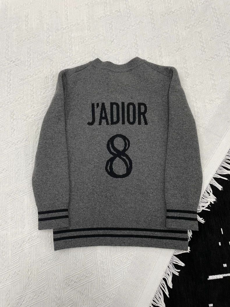 Dior Dior 8-character letter logo gray cashmere cardigan jacket Size XS / US 0-2 / IT 36-38 - 1 Thumbnail