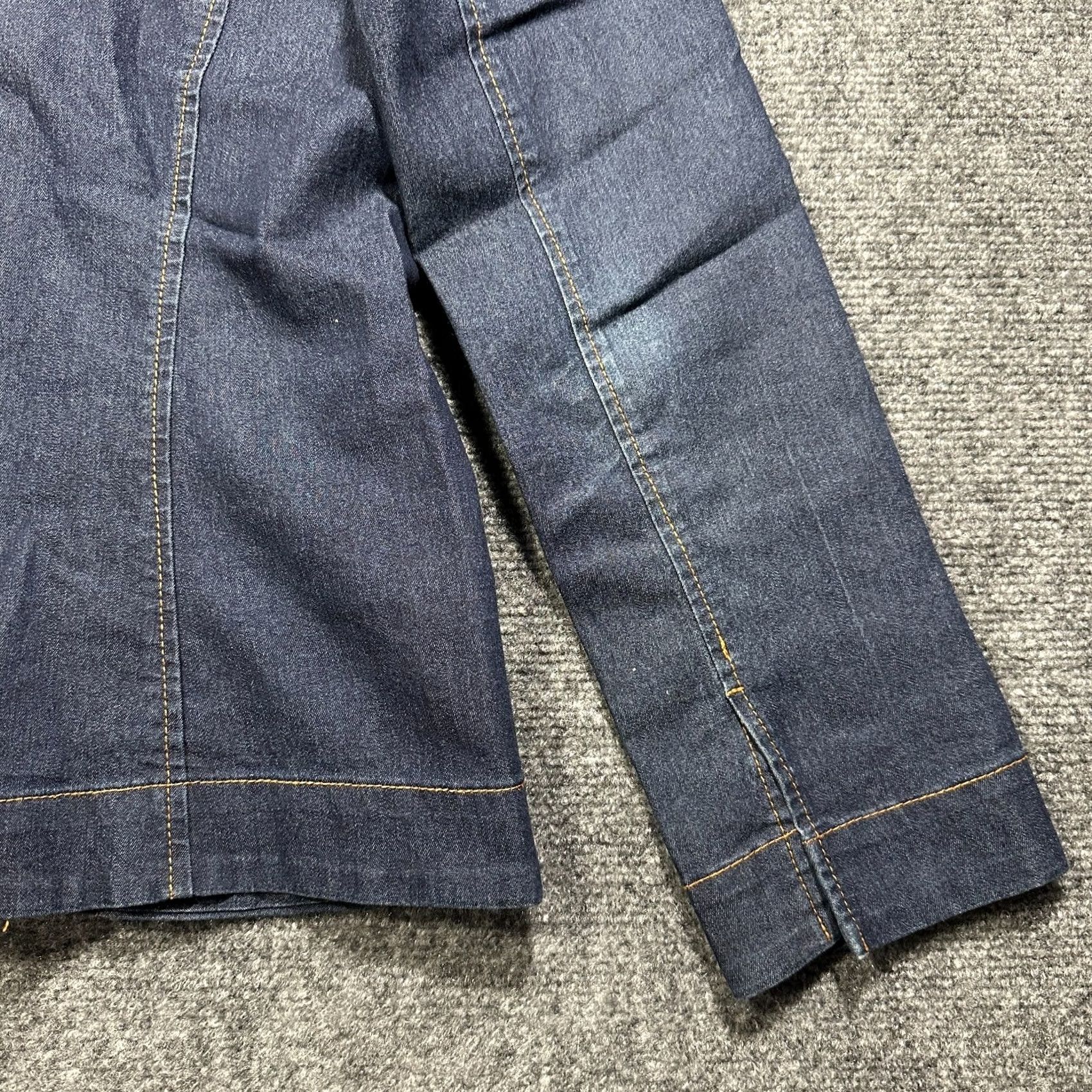 Anthropologie VINTAGE Anthropologie Jacket Womens XS Blue Cotton Denim Pockets Regular Fit Button Closure Size 26" / US 2 / IT 38 - 6 Thumbnail