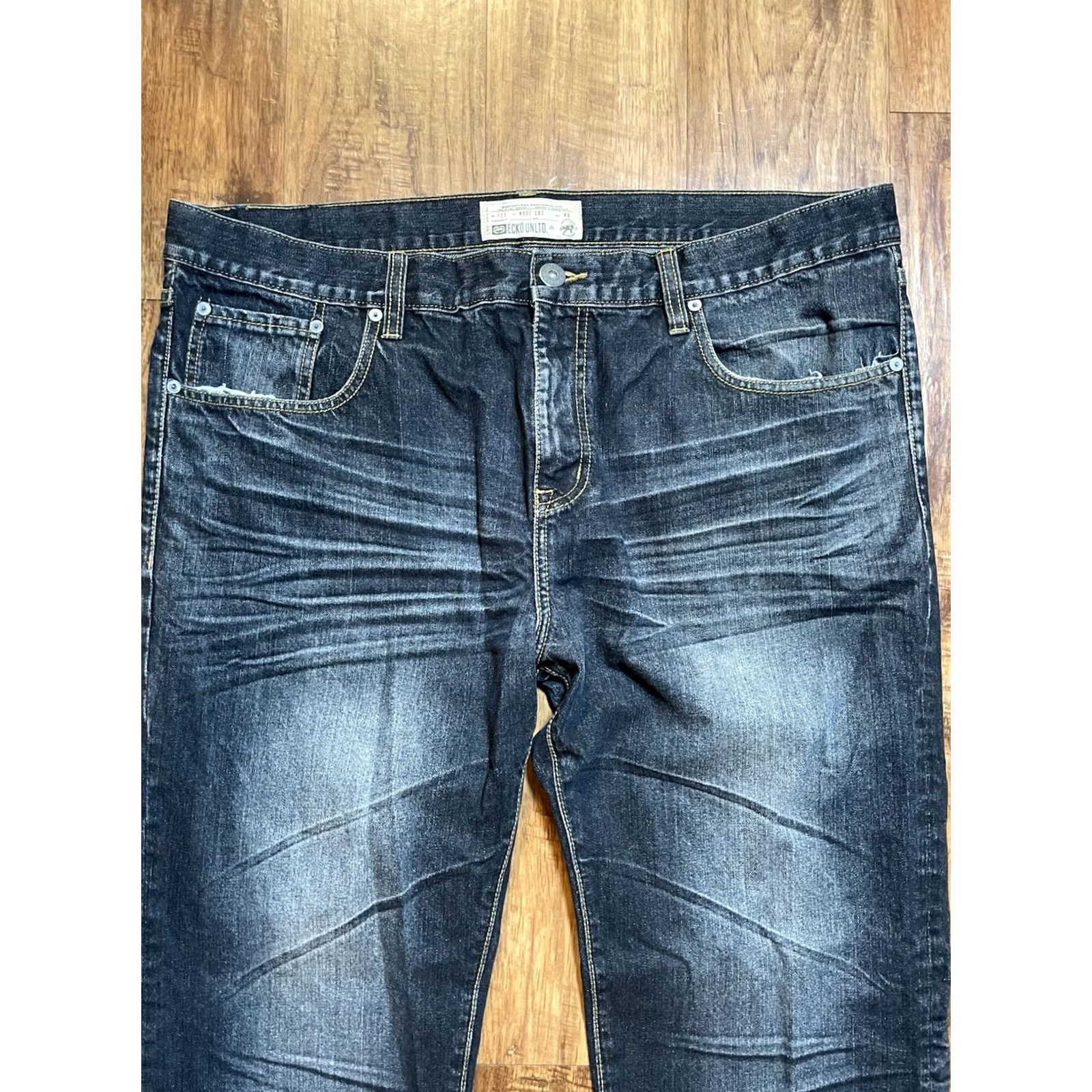 Ecko Unltd. VINTAGE Ecko Jeans Men's 40x32 Boot Cut Dark Wash Denim Blue 5-Pocket Regular Mens Regular Jeans Runtime Outdoors Classic 90s? Size US 40 / EU 56 - 6 Thumbnail
