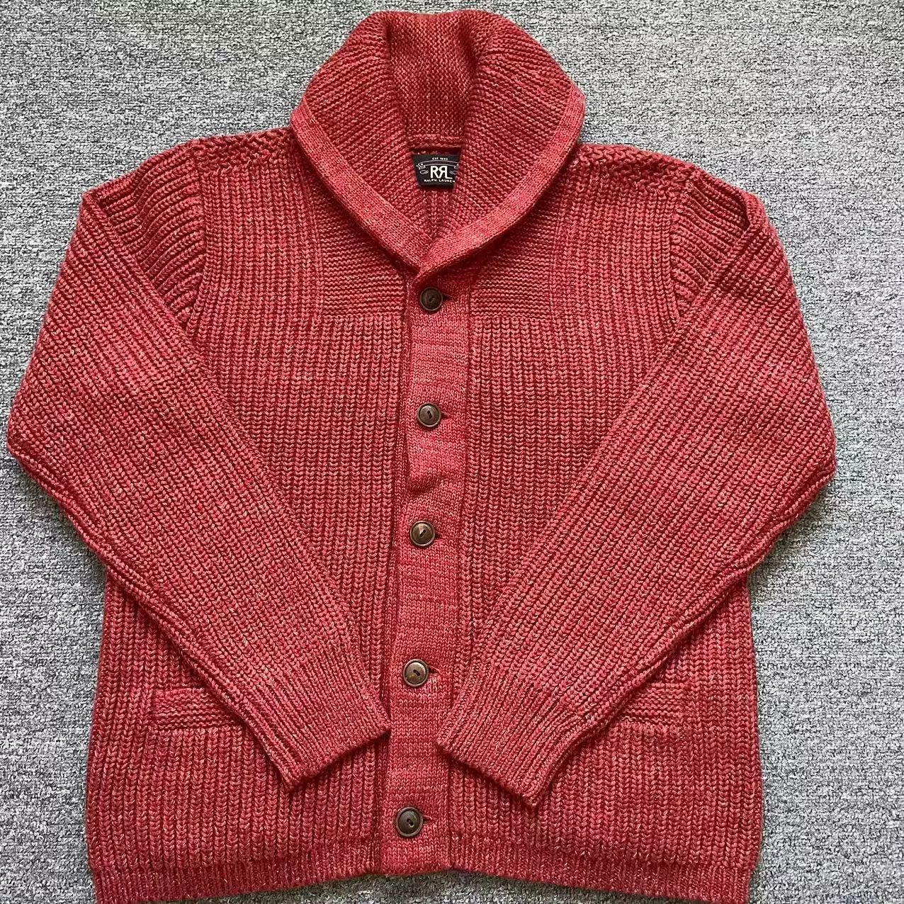 RRL Ralph Lauren RRL Men's Shawl Collar Cotton-Linen Knit Cardigan Size US M / EU 48-50 / 2 - 1 Thumbnail