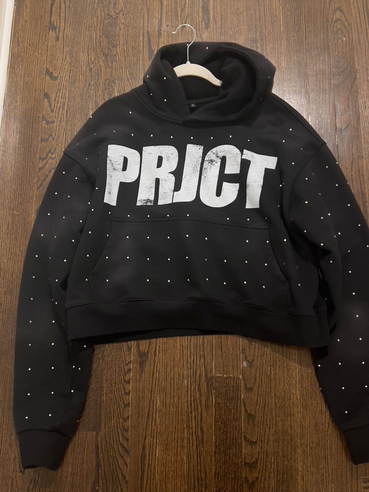 image of Capri Rhinestone Hoodie in Black, Men's (Size Large)