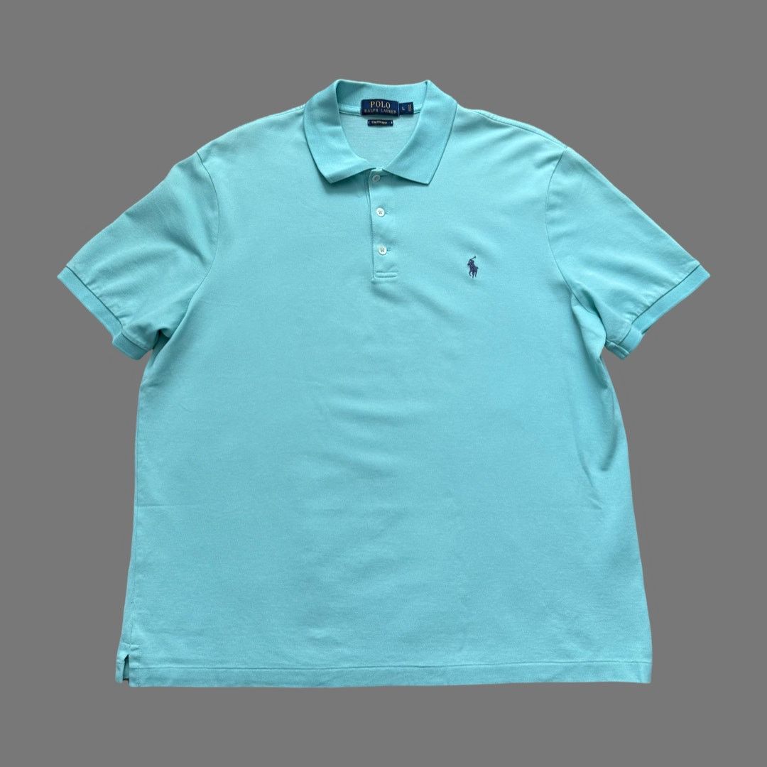 Polo Ralph Lauren Polo by Ralph Lauren Turquoise Stretch Mesh Polo Size L GUC Size US L / EU 52-54 / 3 - 1 Thumbnail