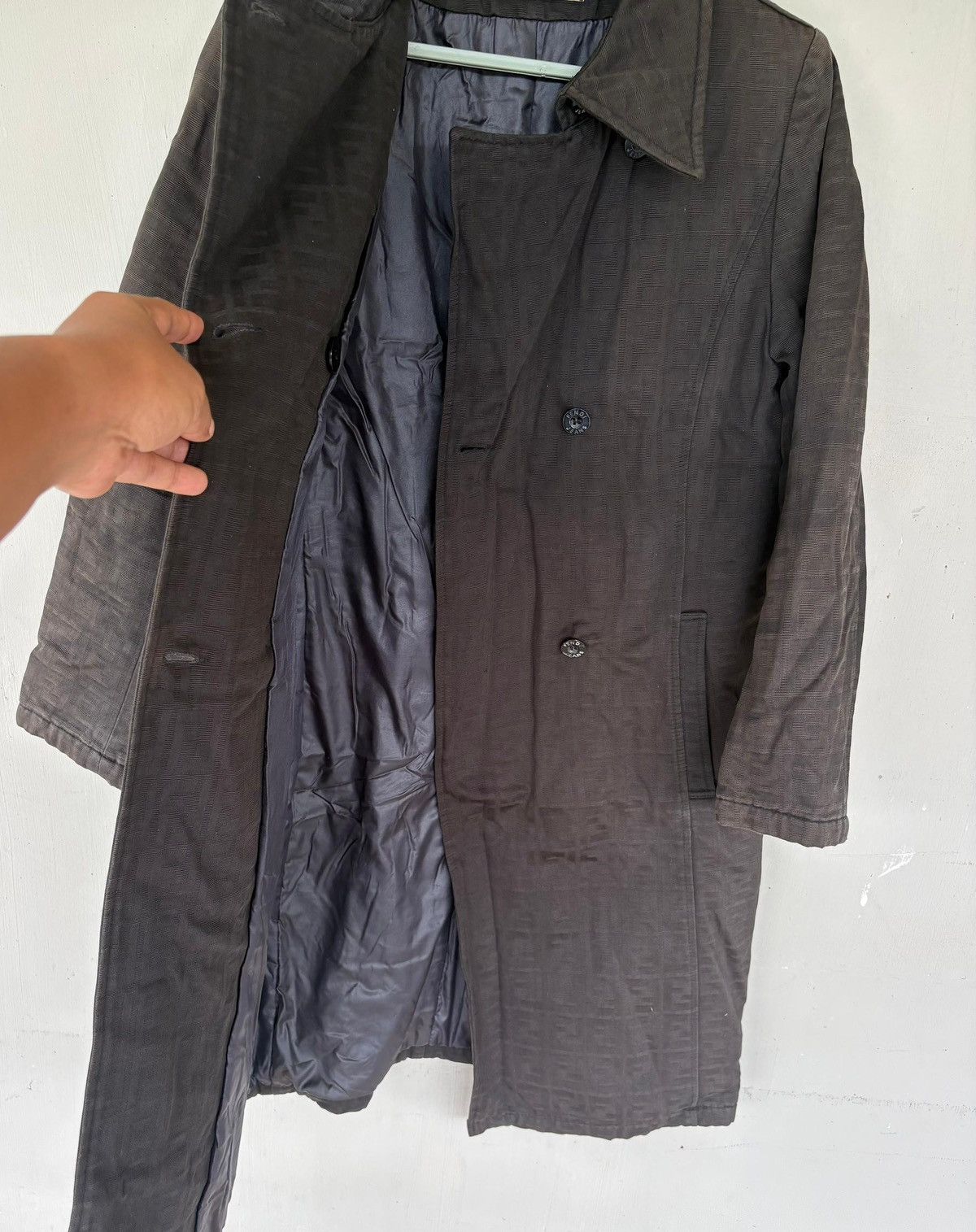 Fendi Vtg Fendi Roma Monogram Double Breast Long Jacket Design Size US S / EU 44-46 / 1 - 4 Thumbnail