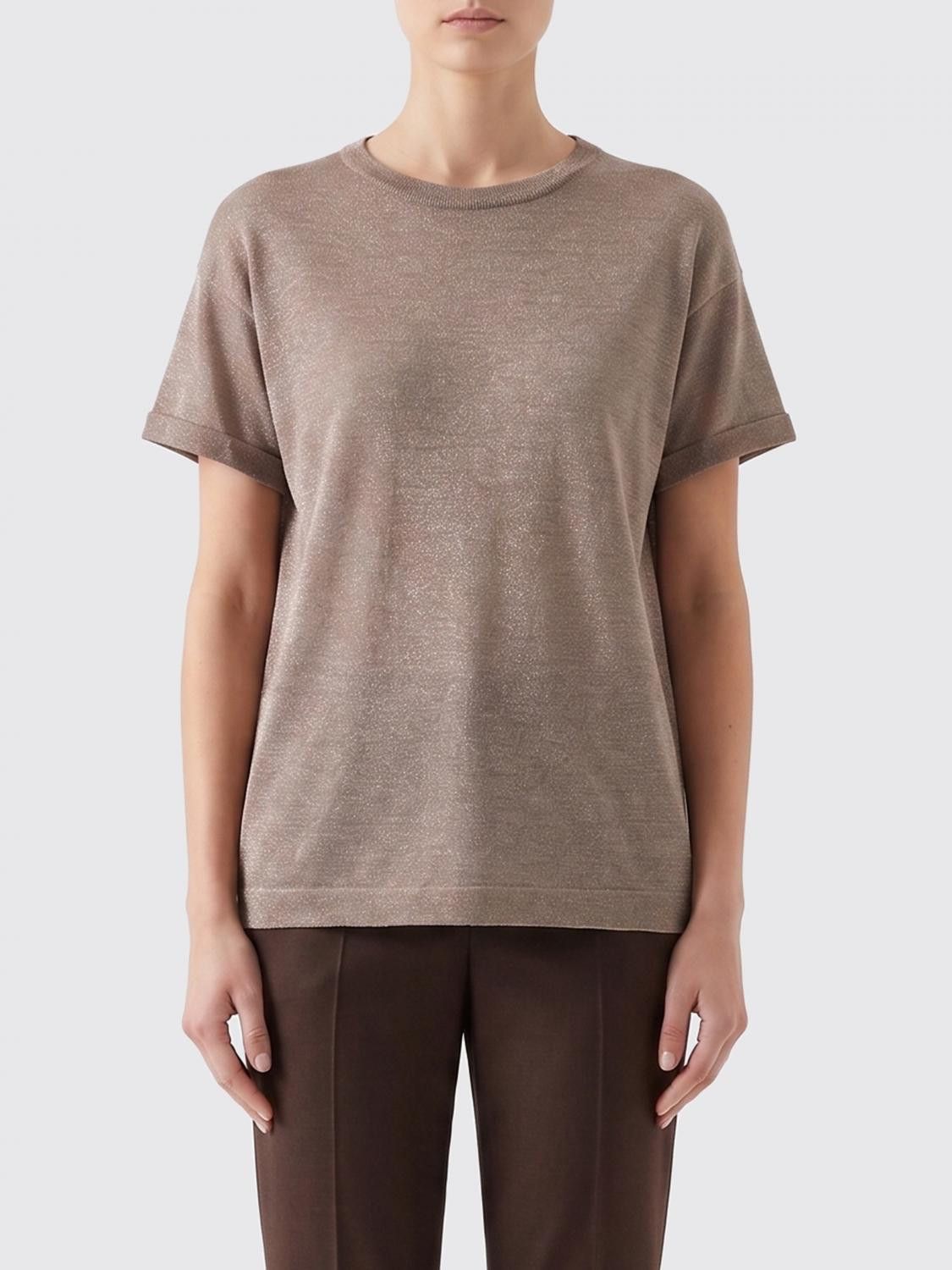 Brunello Cucinelli Brunello Cucinelli T-Shirt Woman Nude Size L / US 10 / IT 46 - 1 Thumbnail