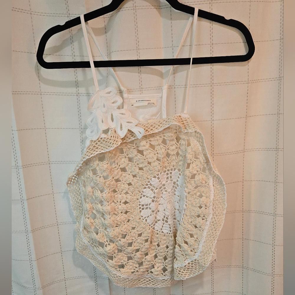 Other By Anthropologie Pieced Crochet Sweater Tank Size XXS / US 00 / IT 34 - 3 Thumbnail