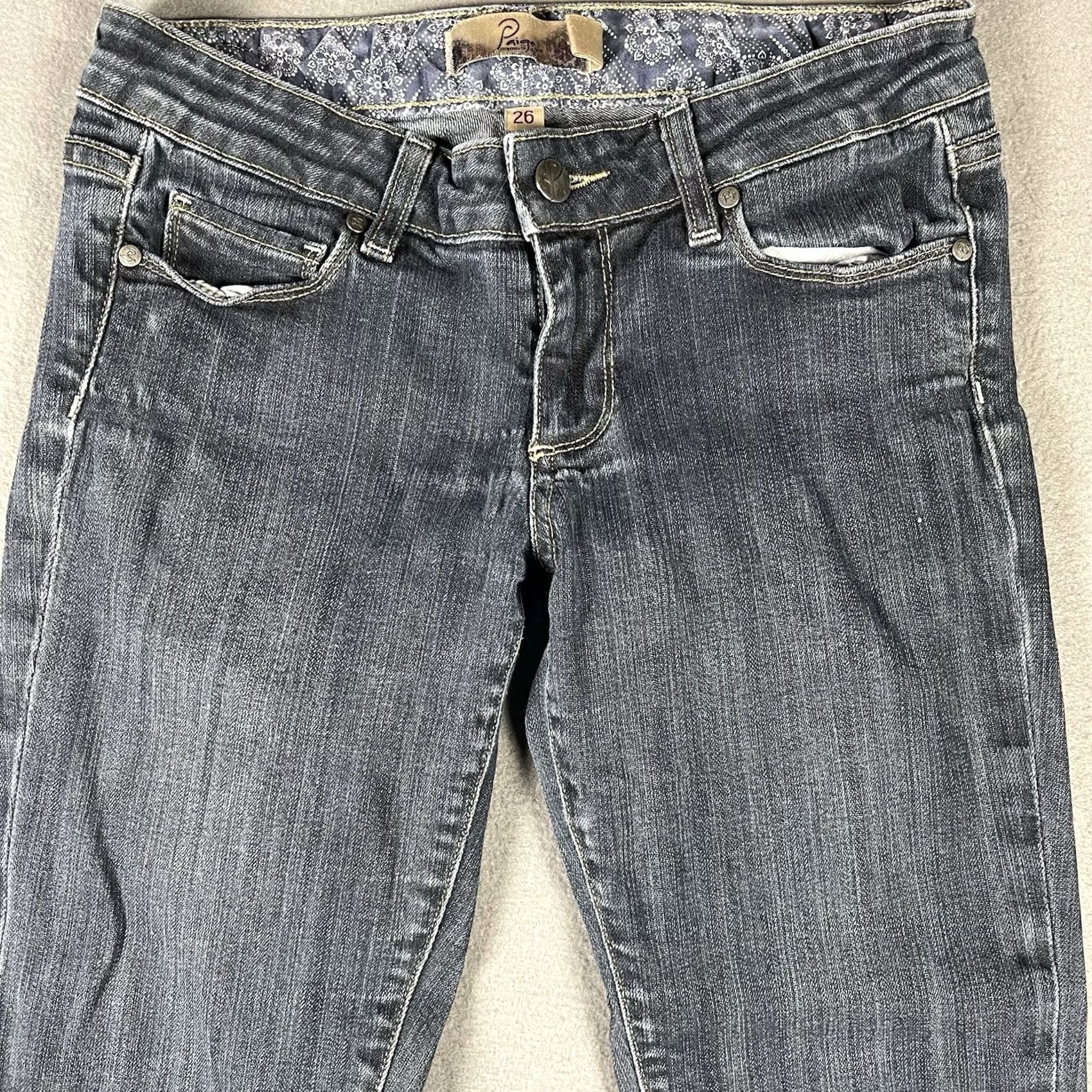 Paige Paige Skyline Jeans Women's Size 26 Blue Denim Low Rise Skinny 5-Pocket American Denim Jeans Size 26" / US 2 / IT 38 - 2 Thumbnail
