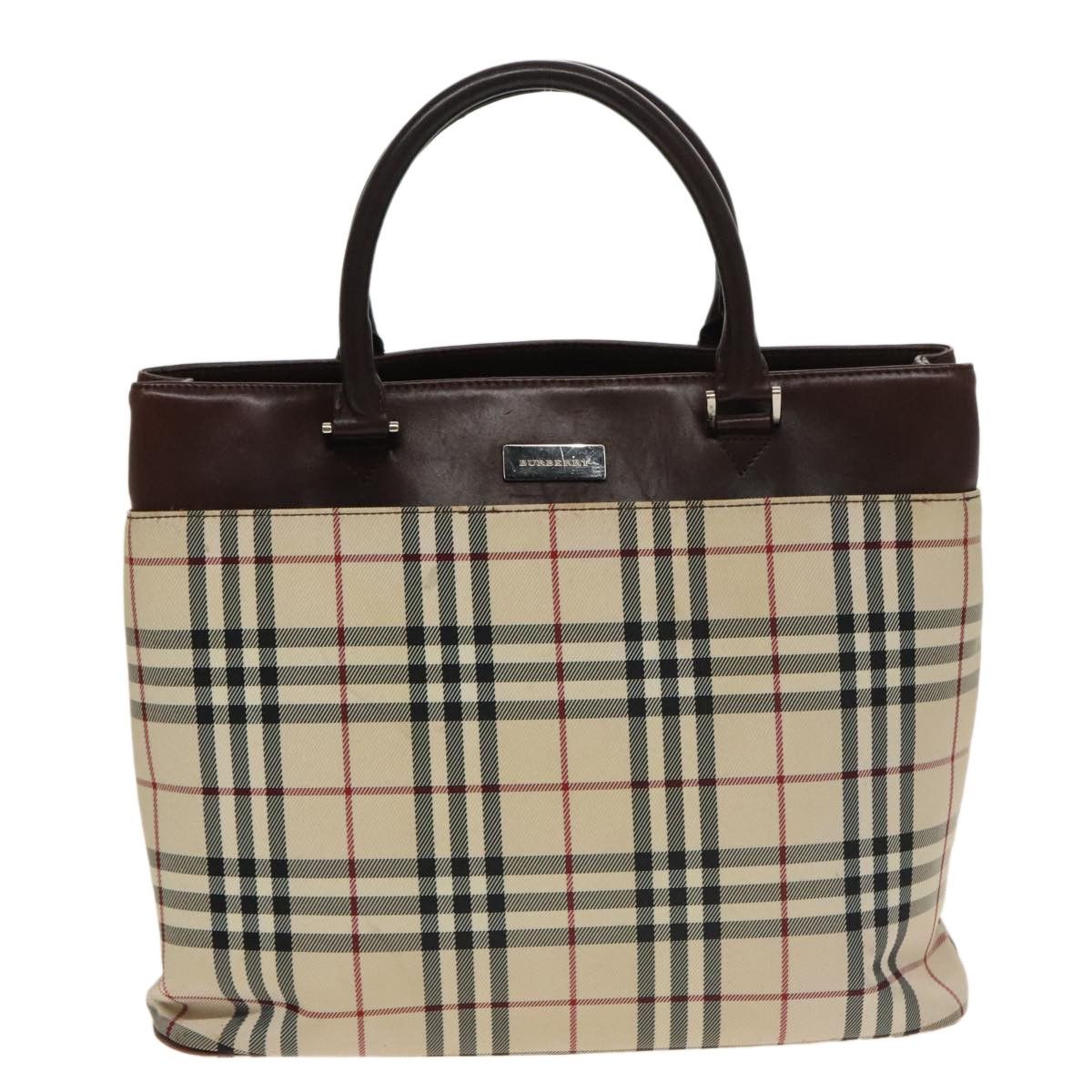 Burberry Burberry Nova Check Tote Canvas and Leather Size ONE SIZE - 1 Thumbnail