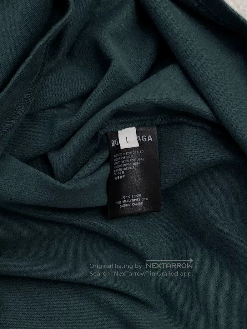 Balenciaga Balenciaga Double B Green Logo Green Short Sleeve T Size US L / EU 52-54 / 3 - 9 Thumbnail