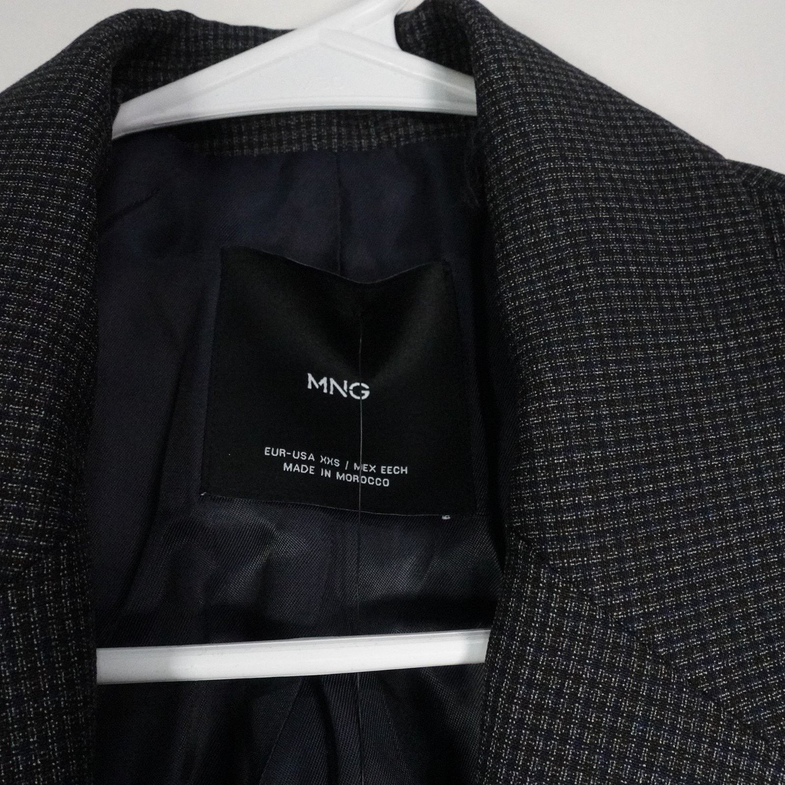 Mango MNG Textured Charcoal Gray Women's XXS Blazer Size XXS / US 00 / IT 34 - 6 Thumbnail