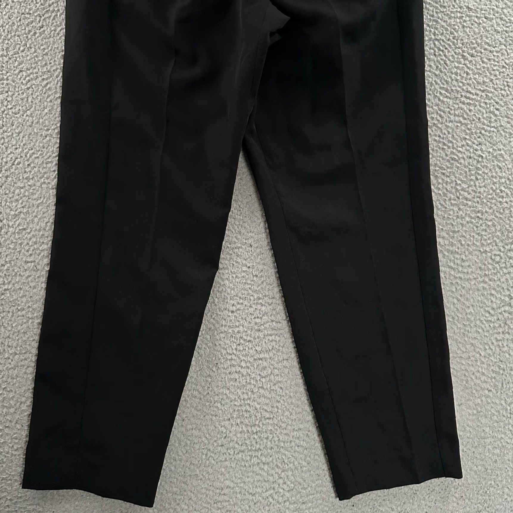 Express Express Womens Pants Size 12 Black Ankle High Rise Career Polyester Blend Size 34" / US 12 / IT 48 - 4 Thumbnail