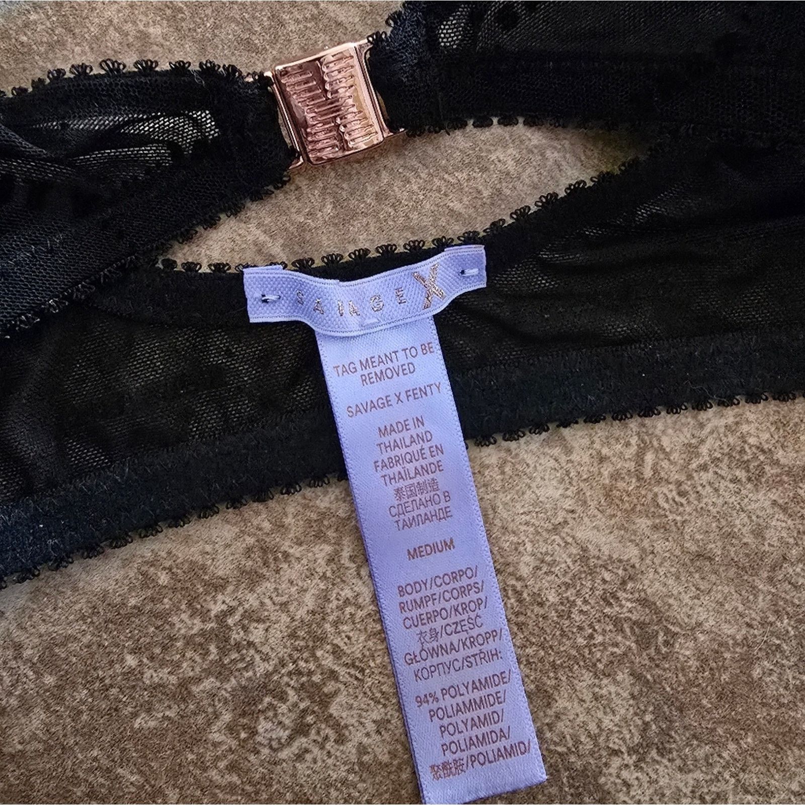 Fenty Black | SAVAGE X FENTY | Frontal Closure Bra Size ONE SIZE - 4 Thumbnail