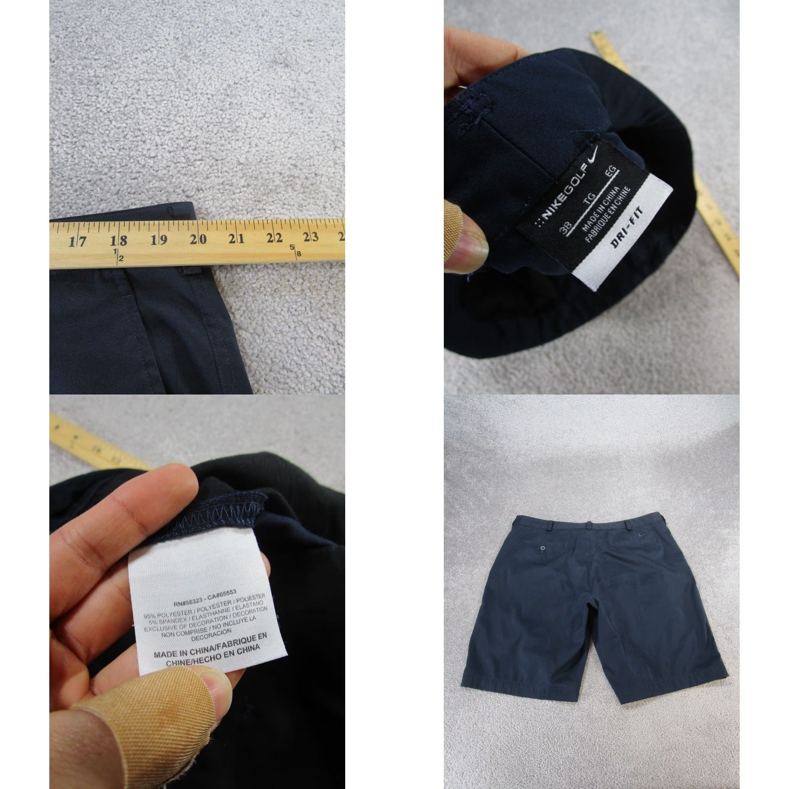 Nike Nike Golf Shorts Mens 38 Dri Fit Dark Navy Blue Lightweight Size US 38 / EU 54 - 8 Thumbnail