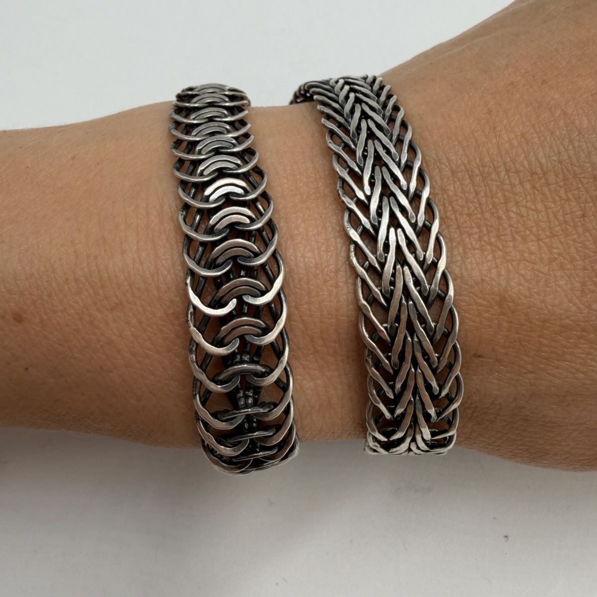 Sterling Silver Heavy Vintage 925 Sterling Silver Foxtail Chain Necklace Size ONE SIZE - 9 Thumbnail
