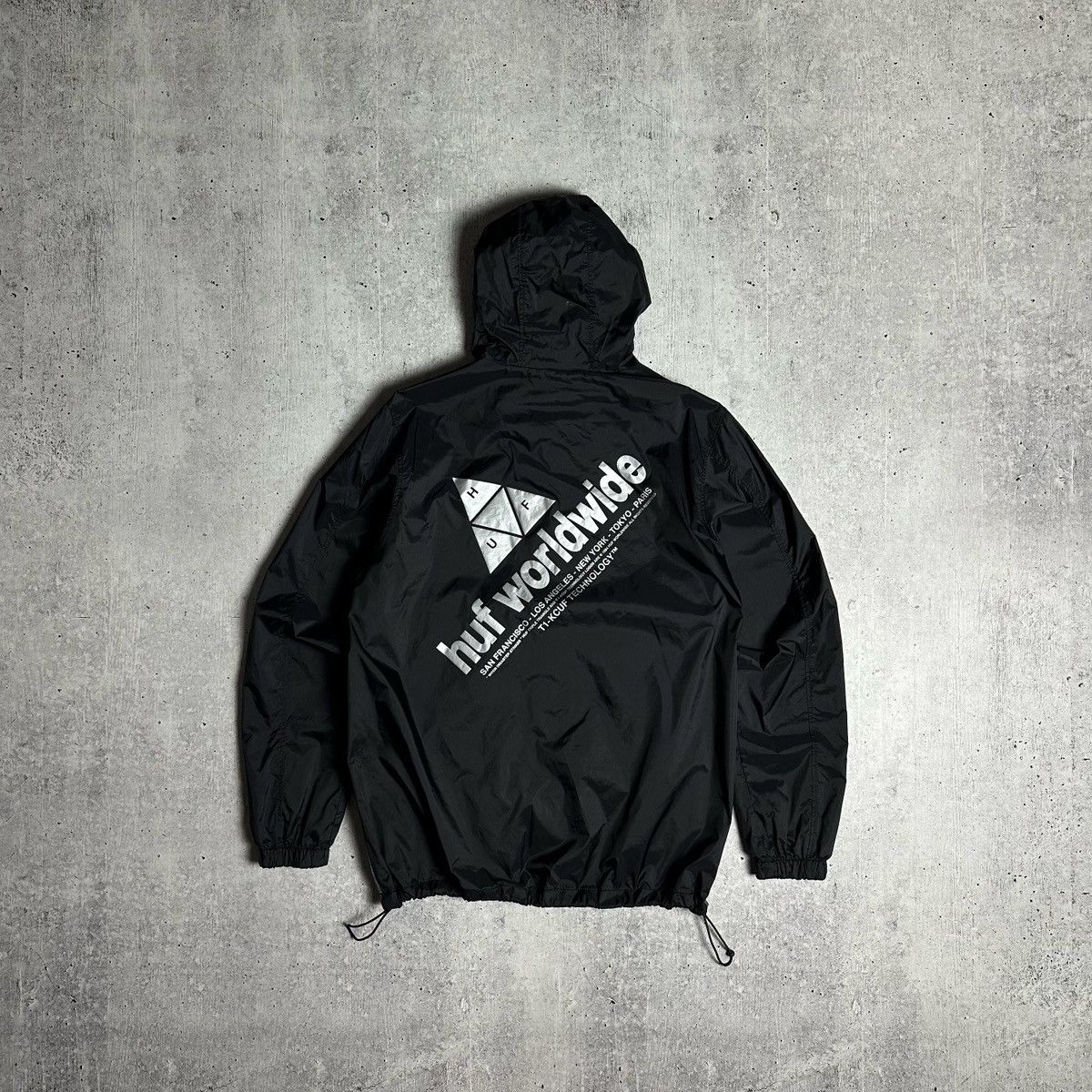Huf HUF Worldwide Wave Anorak Jacket BNWT Size US M / EU 48-50 / 2 - 1 Thumbnail