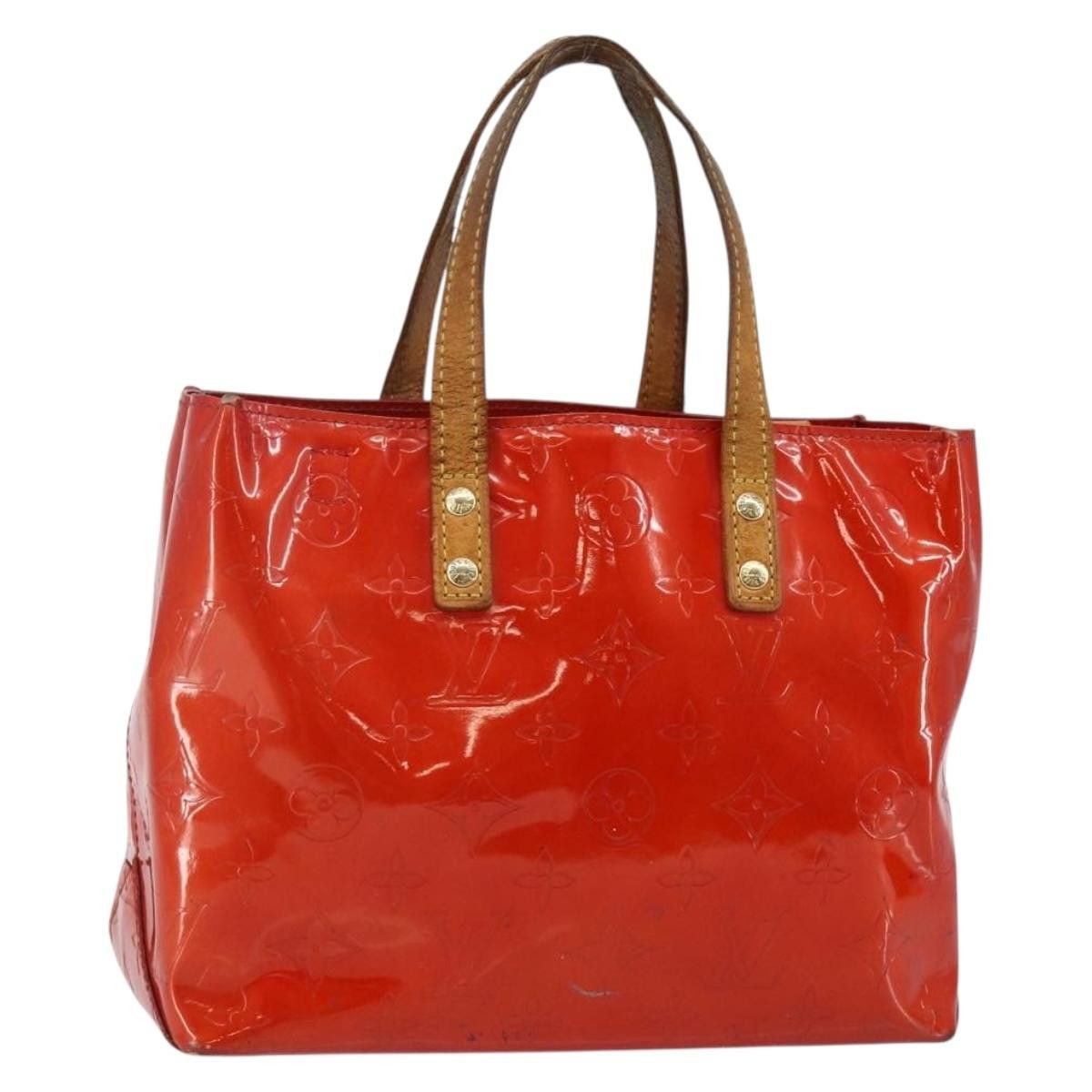Louis Vuitton LOUIS VUITTON Monogram Vernis Reade PM Hand Bag Red Rouge Size ONE SIZE - 1 Thumbnail