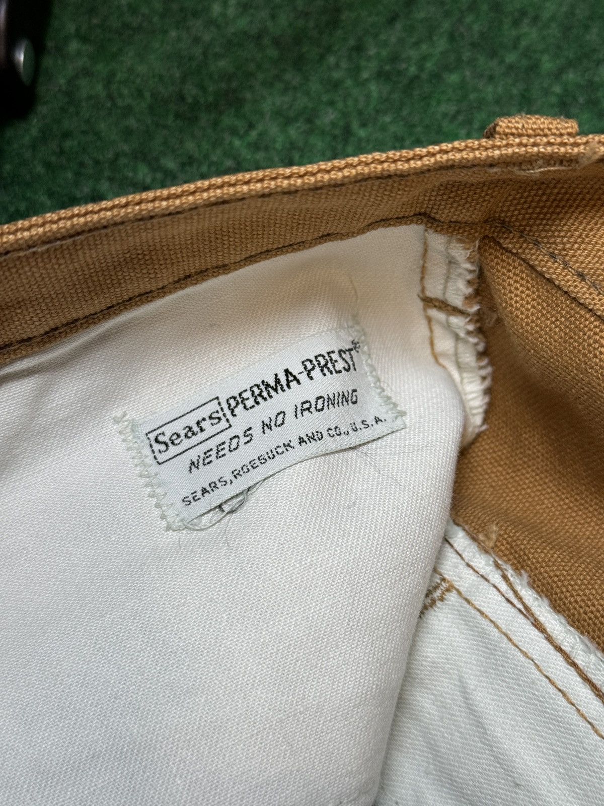 Sears × Vintage Vintage 70s Sears Perma Prest Talon Zipper Biege Trousers Size US 32 / EU 48 - 3 Thumbnail