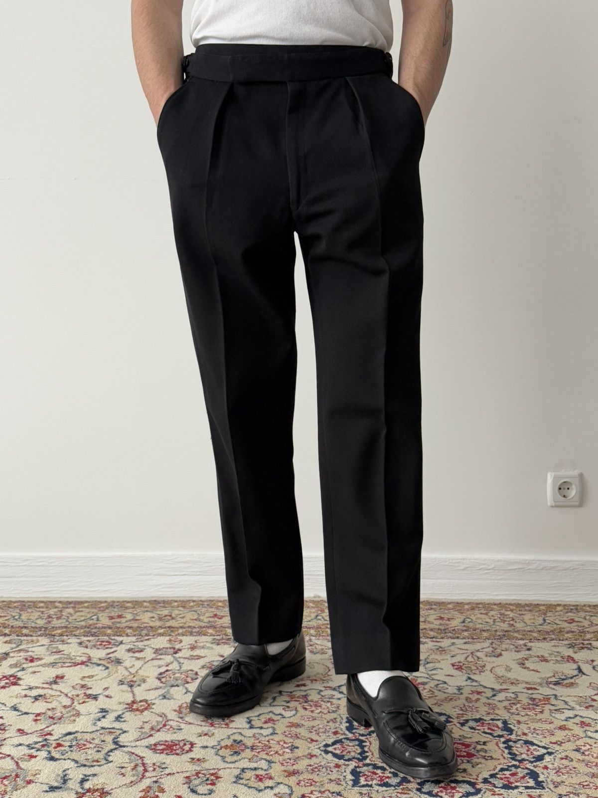 DAKS × Vintage 1940s Daks by Simpson Tailored Tuxedo Two Piece Wool Suit Size 38S - 2 Thumbnail
