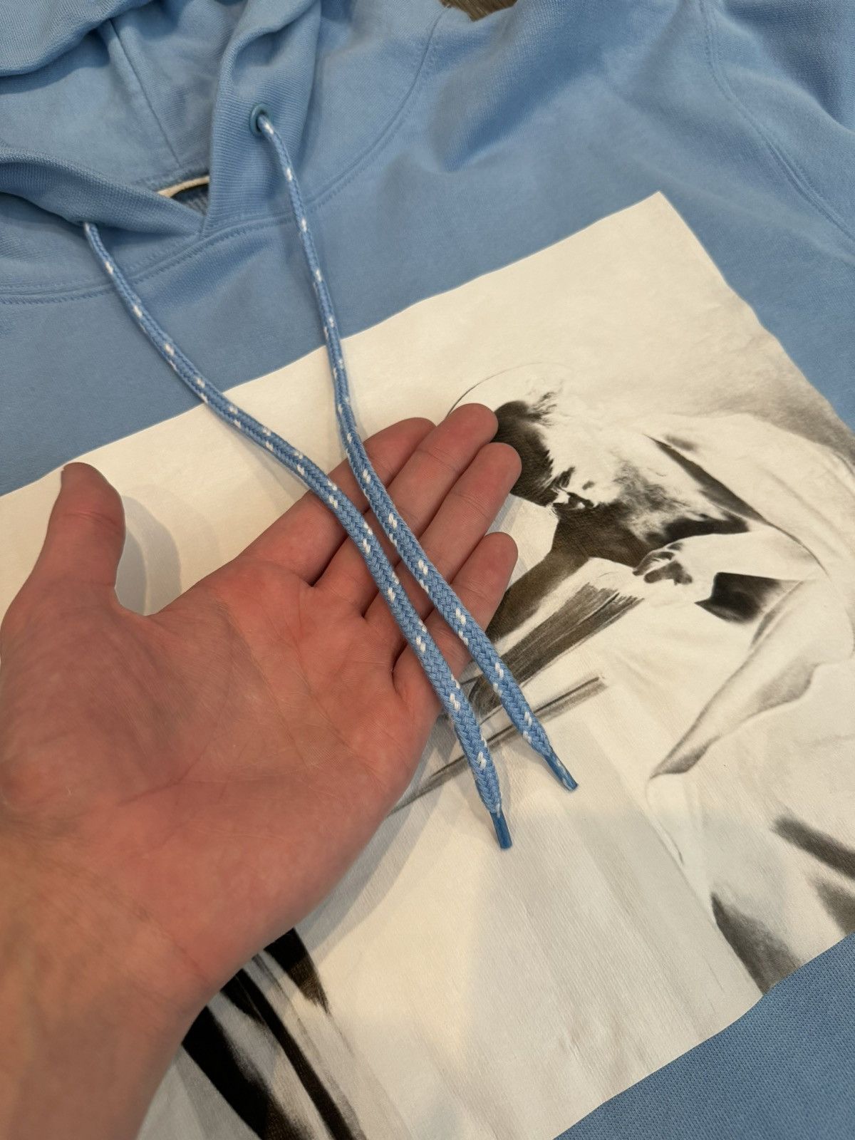 Off-White Off White GRAIL FW14 Caravaggio Hoodie Light Blue Size Large Size US L / EU 52-54 / 3 - 7 Thumbnail