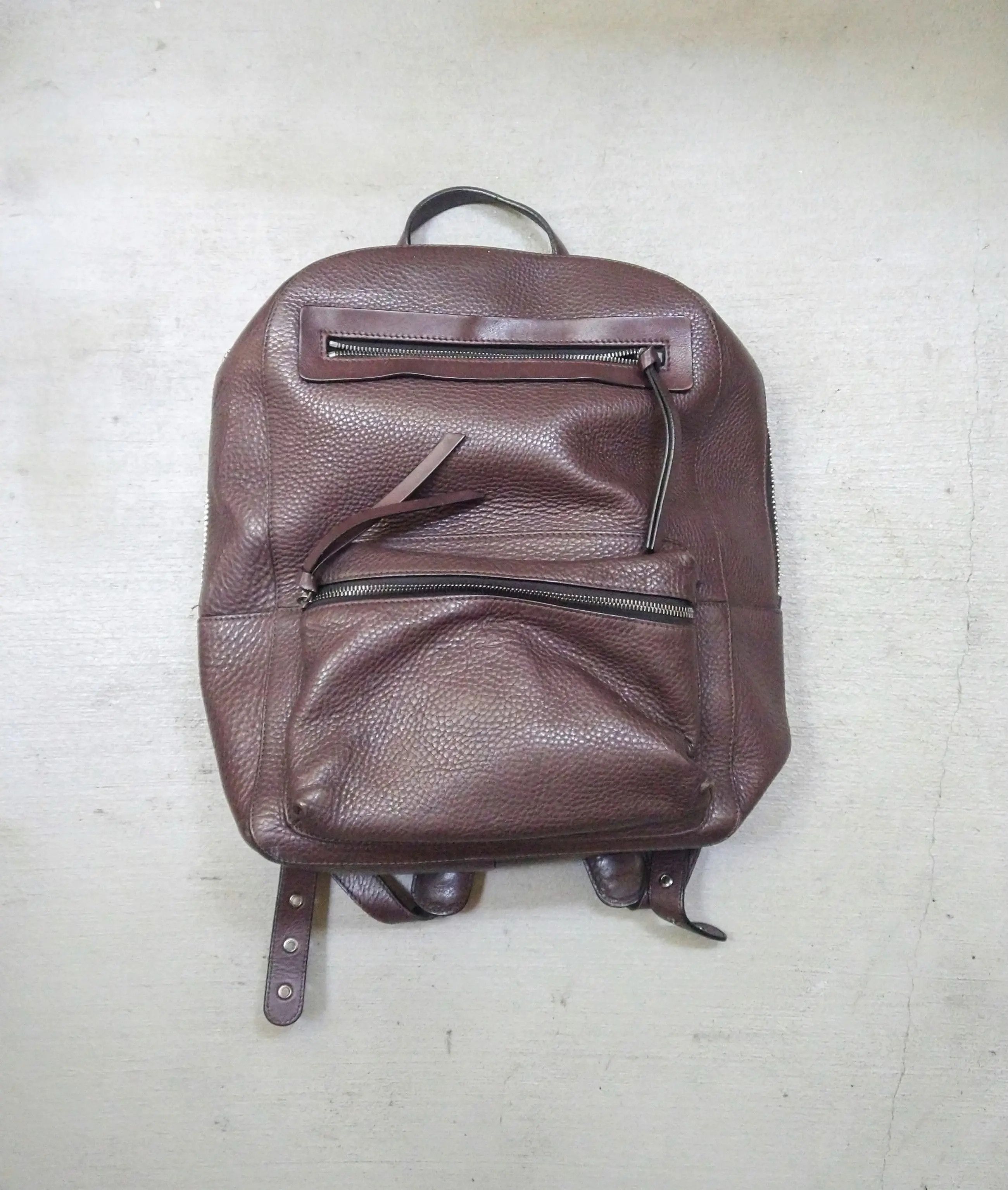 Christian Louboutin Christian Louboutin Aliosha Backpack Brown Pebbled Leather Size ONE SIZE - 1 Thumbnail